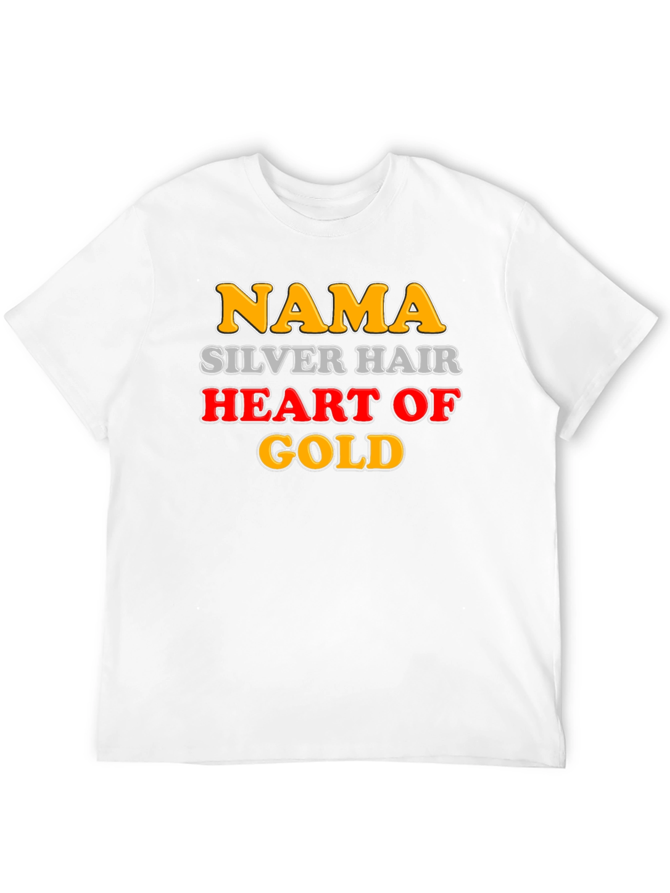 Black Nama Silver Hair Heart of Gold Novelty T-Shirt view 12