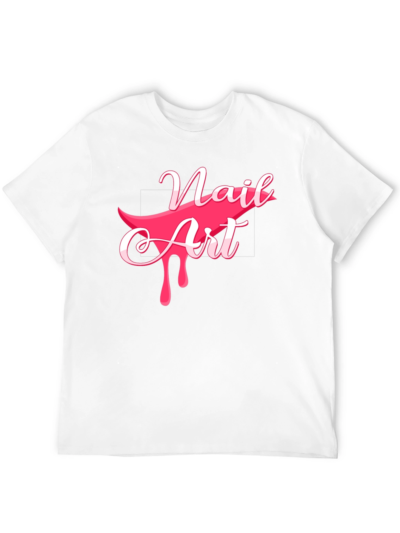 Black Nail Art Graphic Tee - Stylish Black Cotton T-Shirt view 12