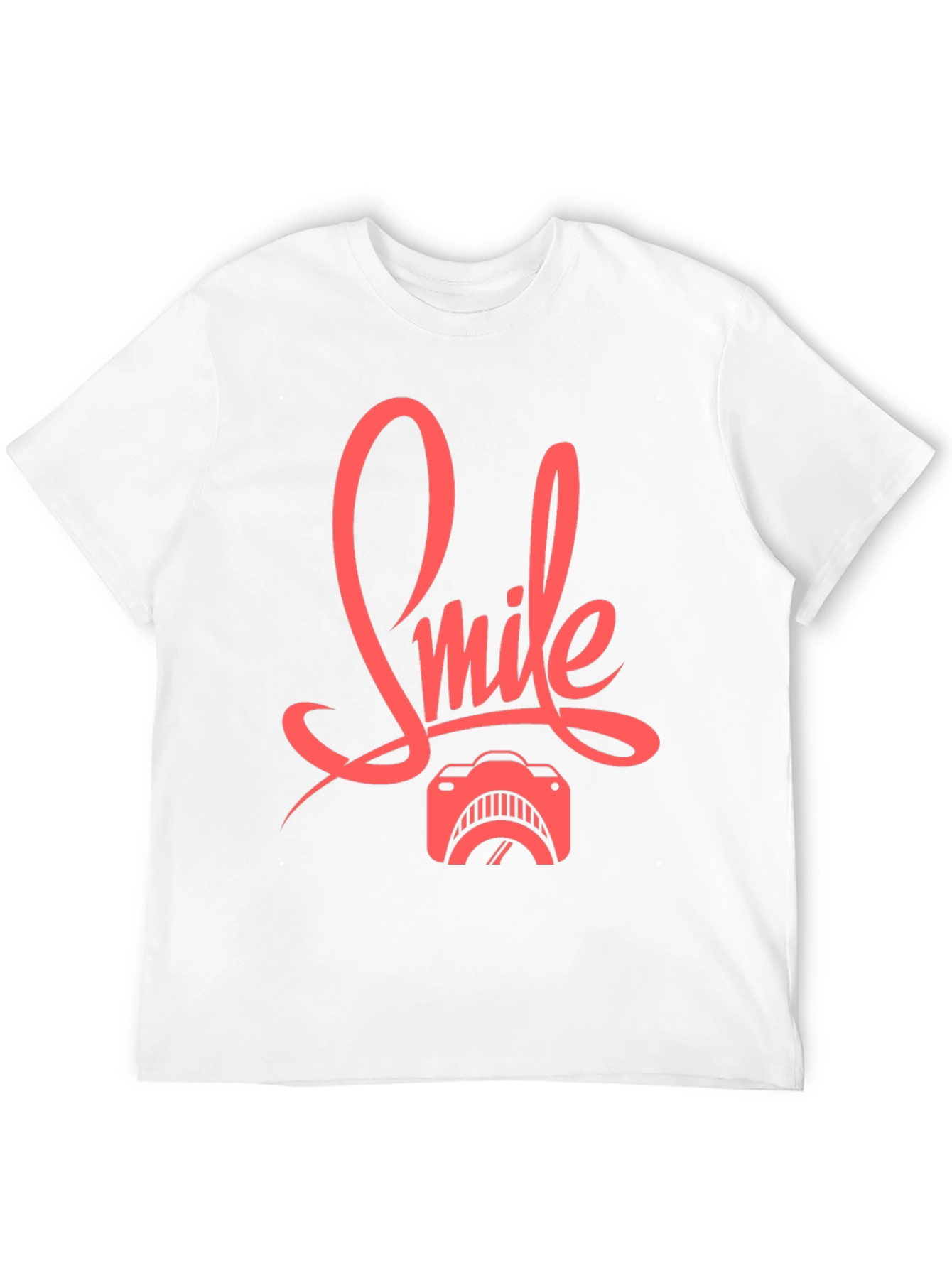 Black Smile Camera Graphic Tee - Black Cotton T-Shirt view 12