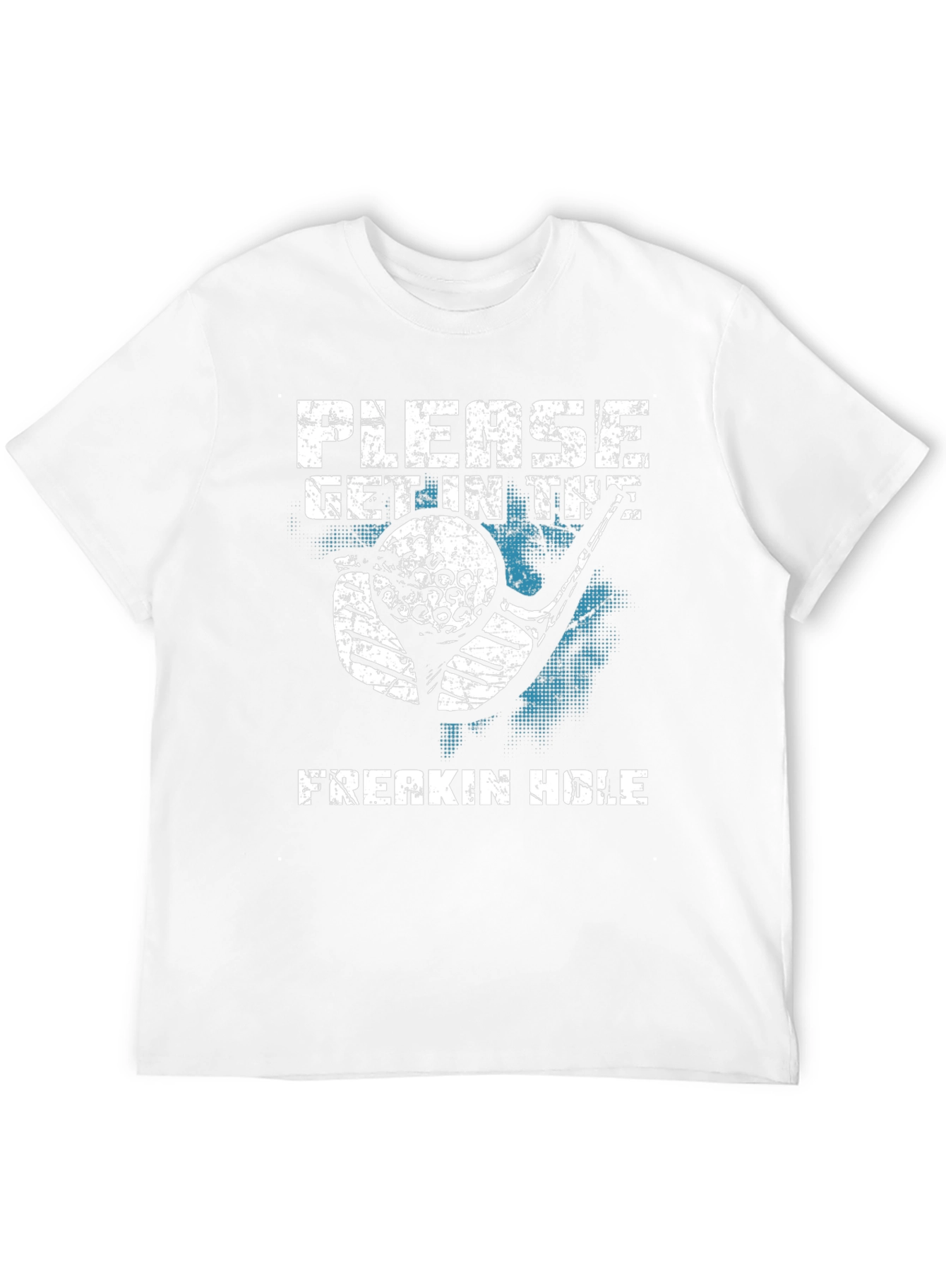 Black Golf Lover Graphic T-Shirt - Please Get In The Freakin Hole! view 12