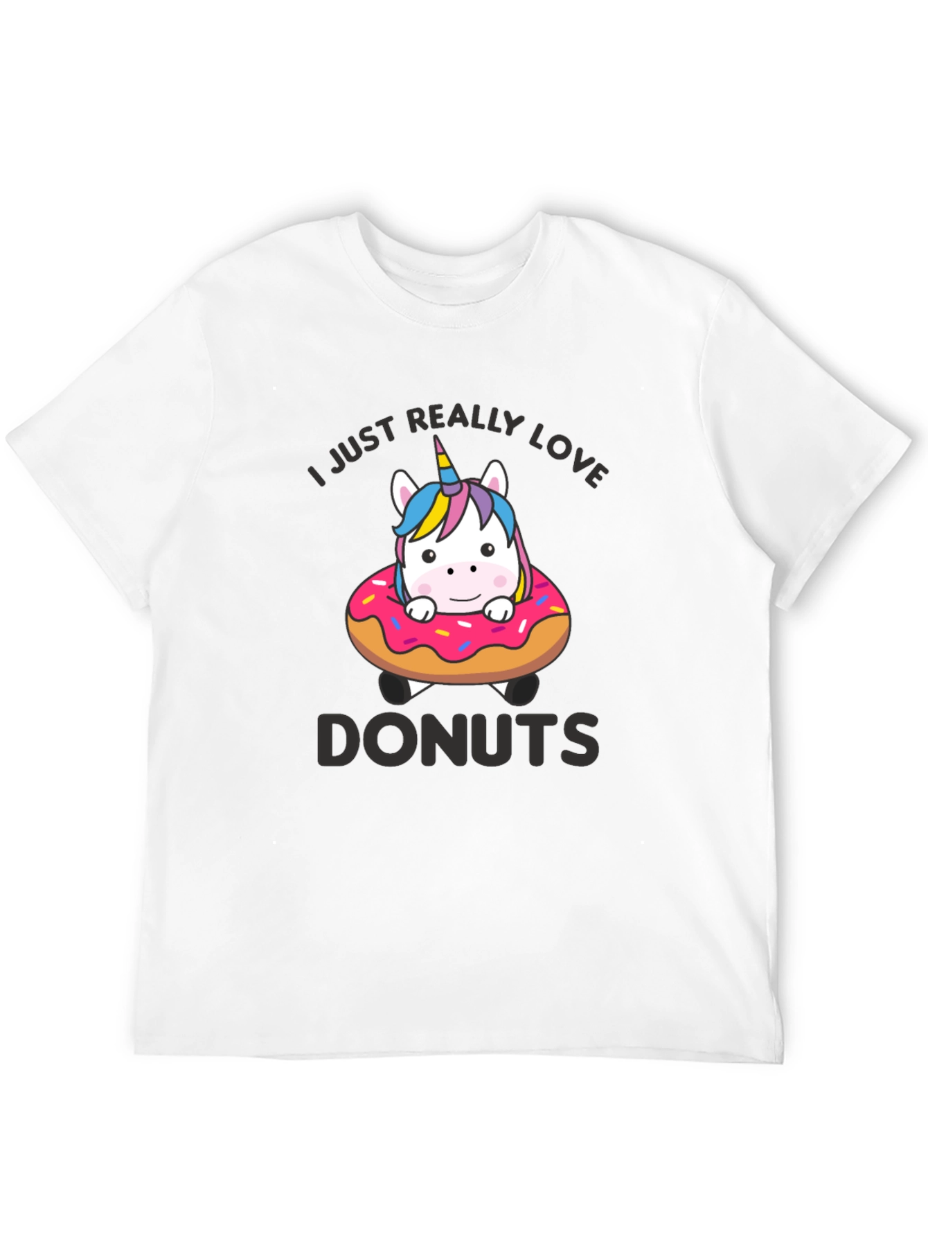Black Unicorn Donut T-Shirt - I Love Donuts Graphic Tee view 12