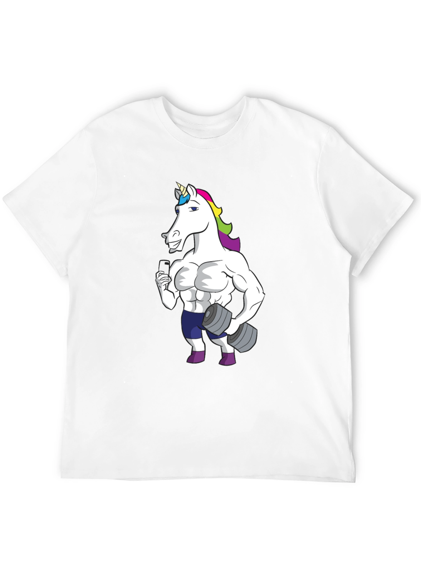 Black Unicorn Gym Workout T-Shirt - Black view 12