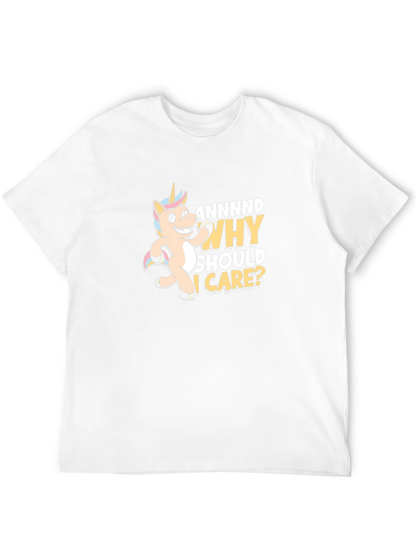 Black Funny Unicorn T-Shirt - Why Should I Care? view 12