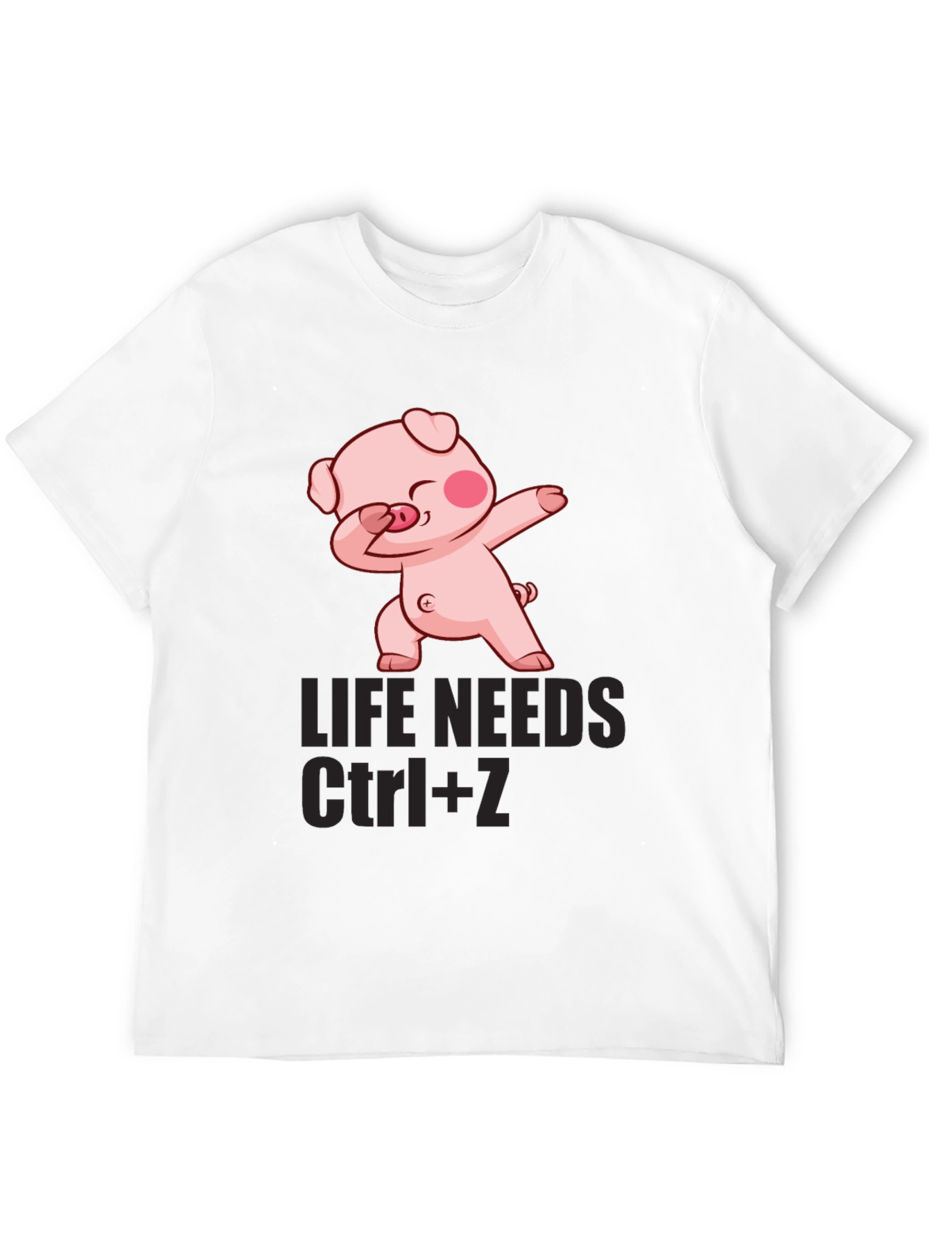 Black Life Needs Ctrl+Z Pig Dab Graphic Tee view 12
