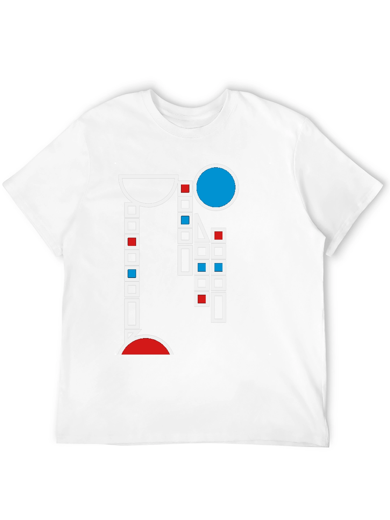 Black Abstract Geometric Graphic T-Shirt - Modern Art Style view 12