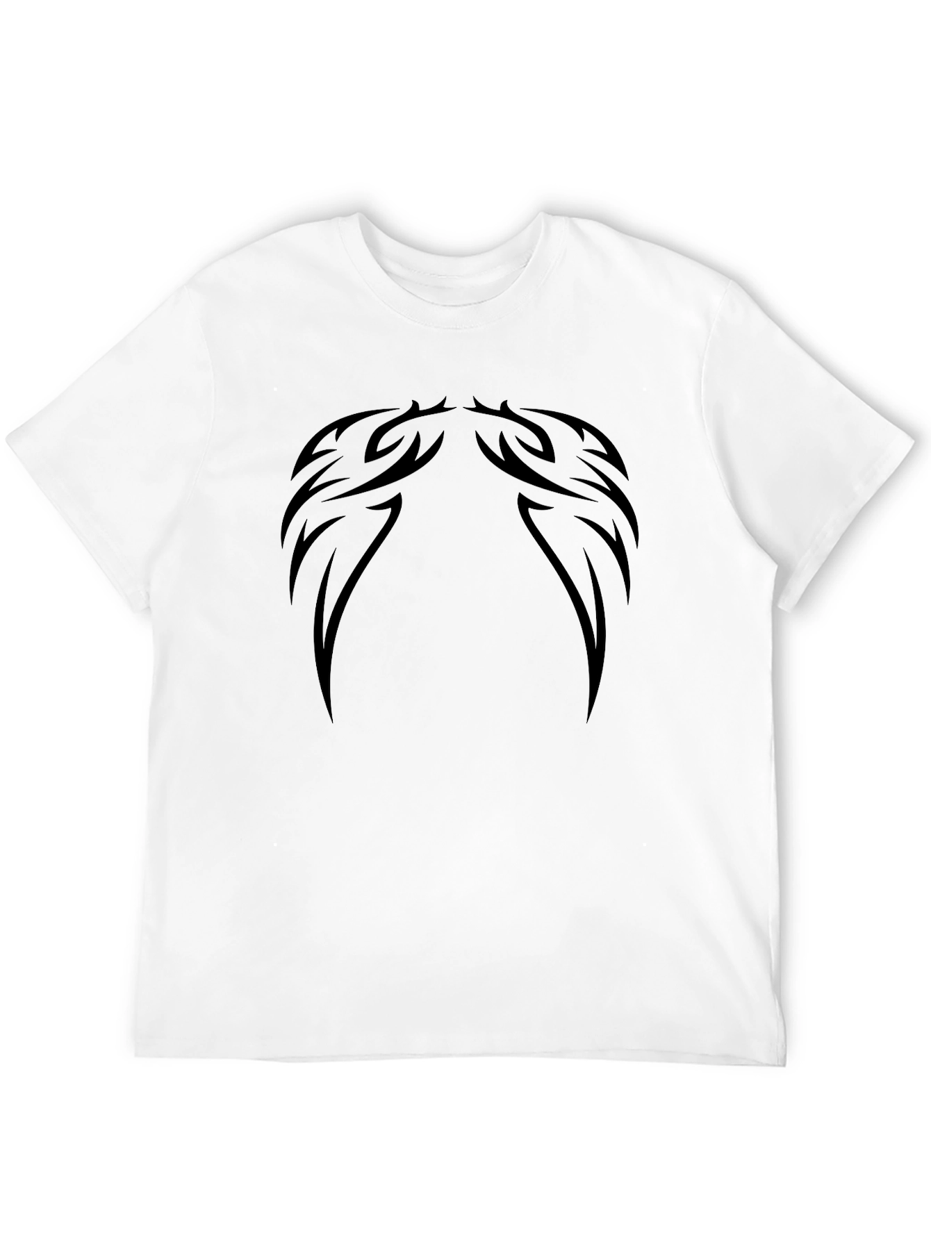 Black Tribal Wings Graphic Black T-Shirt view 12