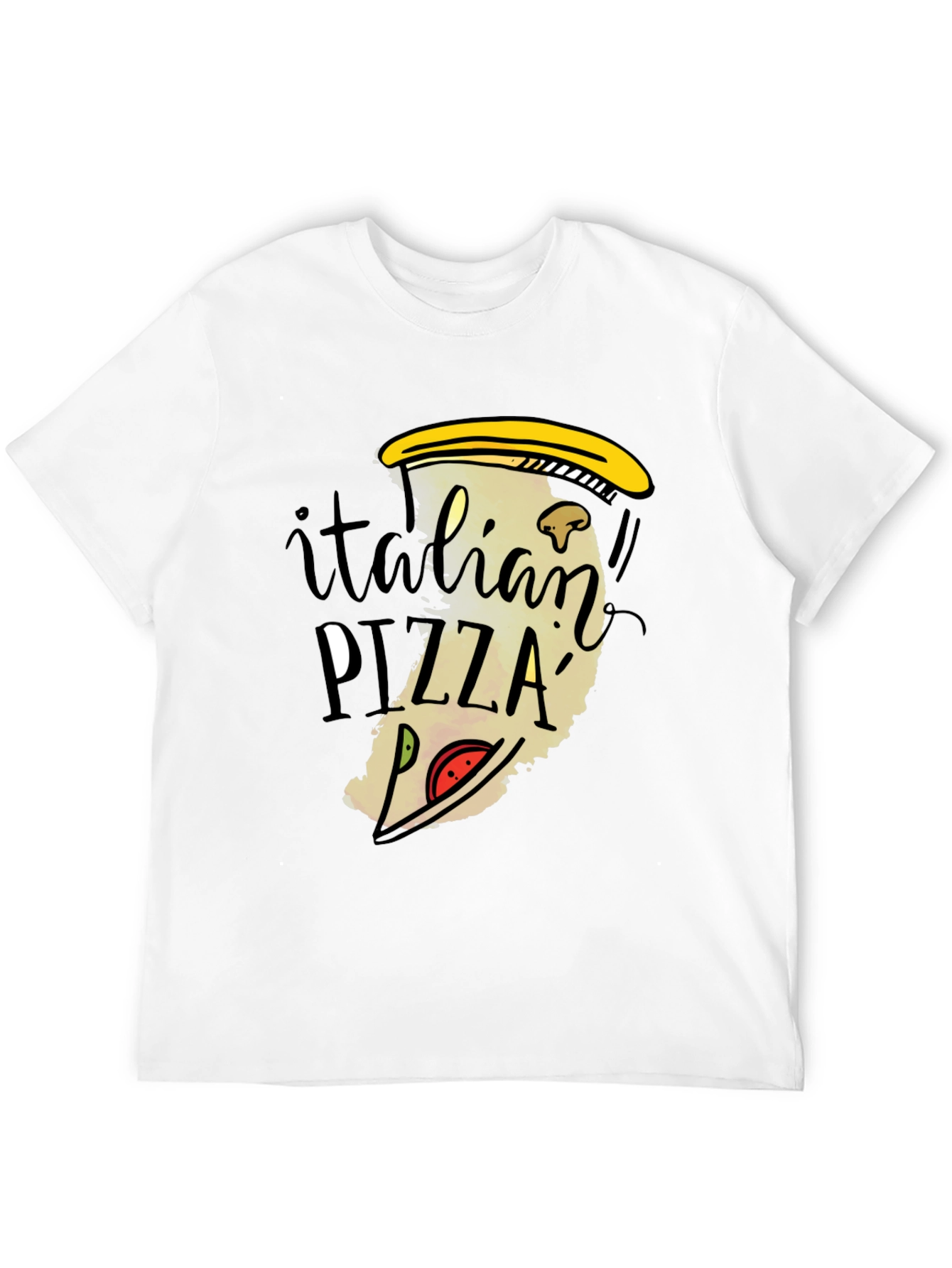 Italian Pizza Graphic Tee - Fun Foodie T-Shirt - 12