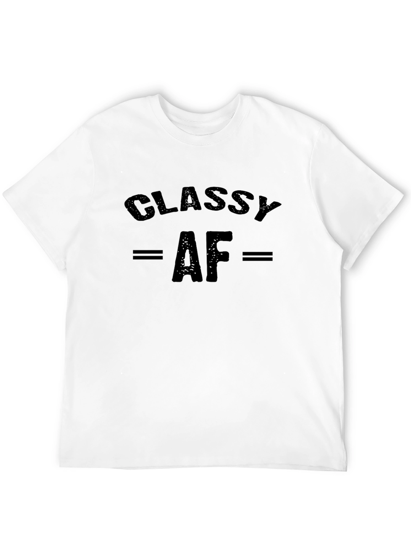 Black Classy AF Graphic T-Shirt - Unisex Crew Neck view 12