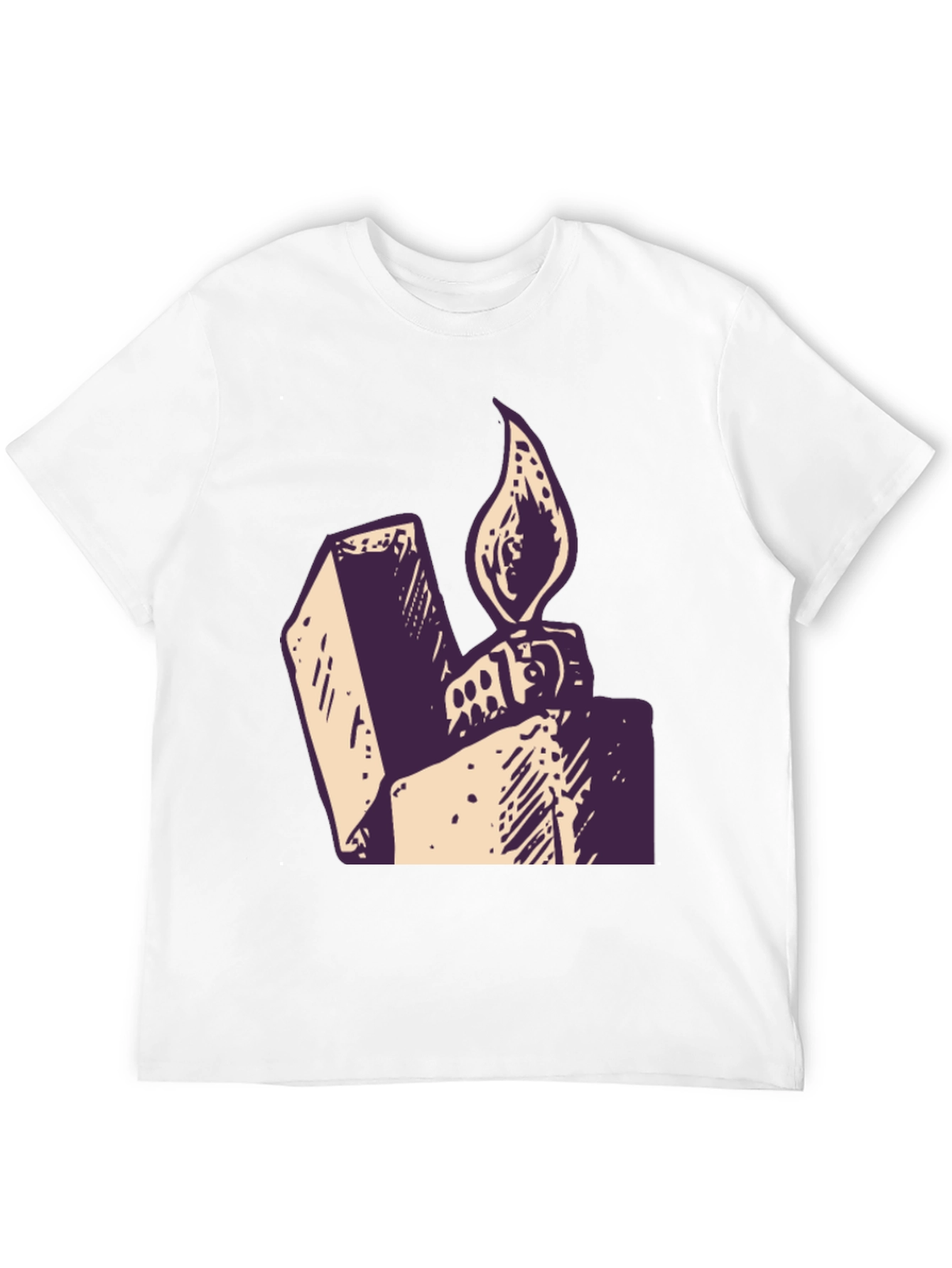 Black Vintage Lighter Graphic Tee - Black Cotton Comfort view 12