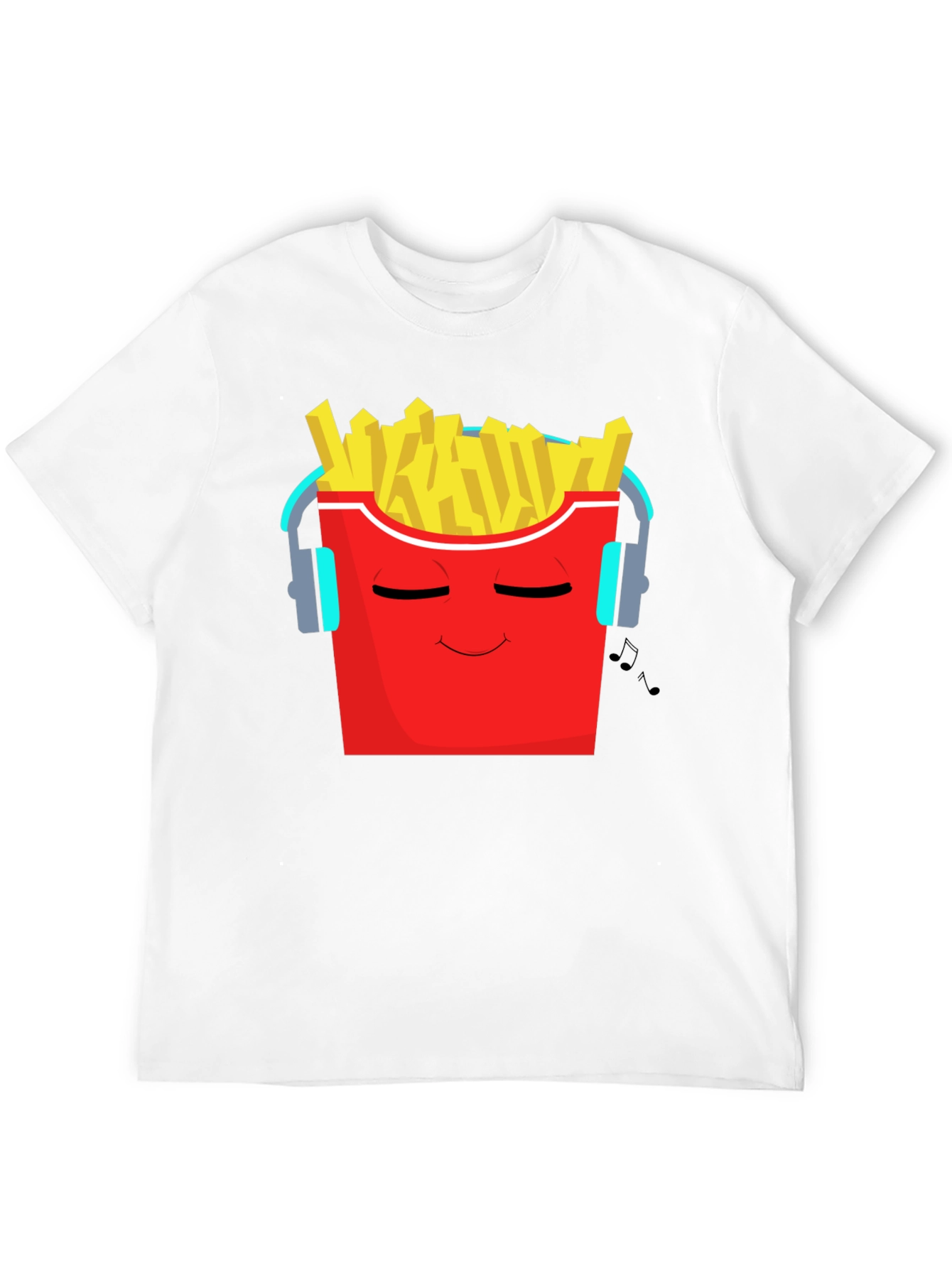 Black Cool Fries Graphic Tee - Music Lover T-Shirt view 12