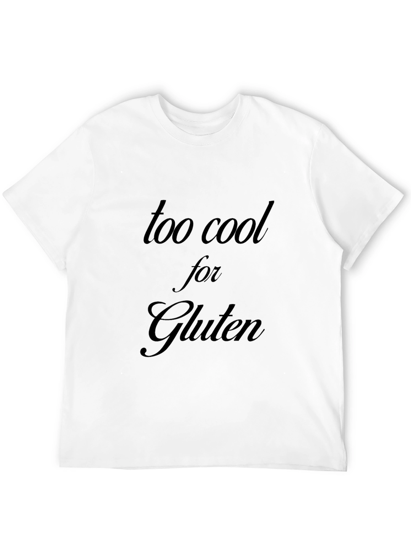 Black Too Cool for Gluten T-Shirt - Black, Casual Wear view 12