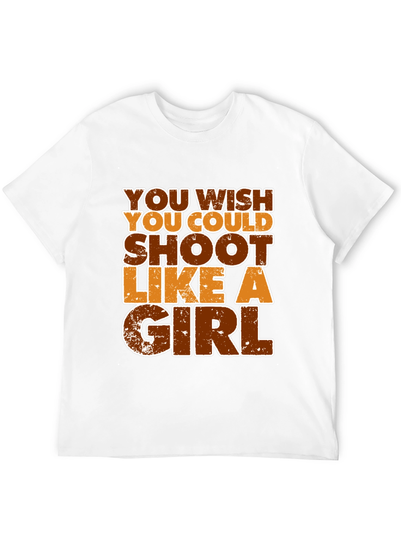 Black You Wish You Could Shoot Like A Girl Graphic T-Shirt view 12