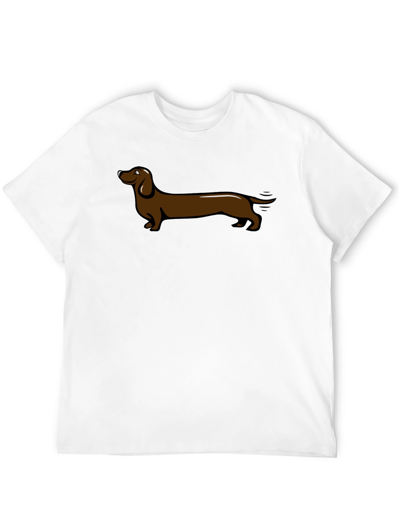 Black Dachshund Graphic T-Shirt - Black Crew Neck view 12