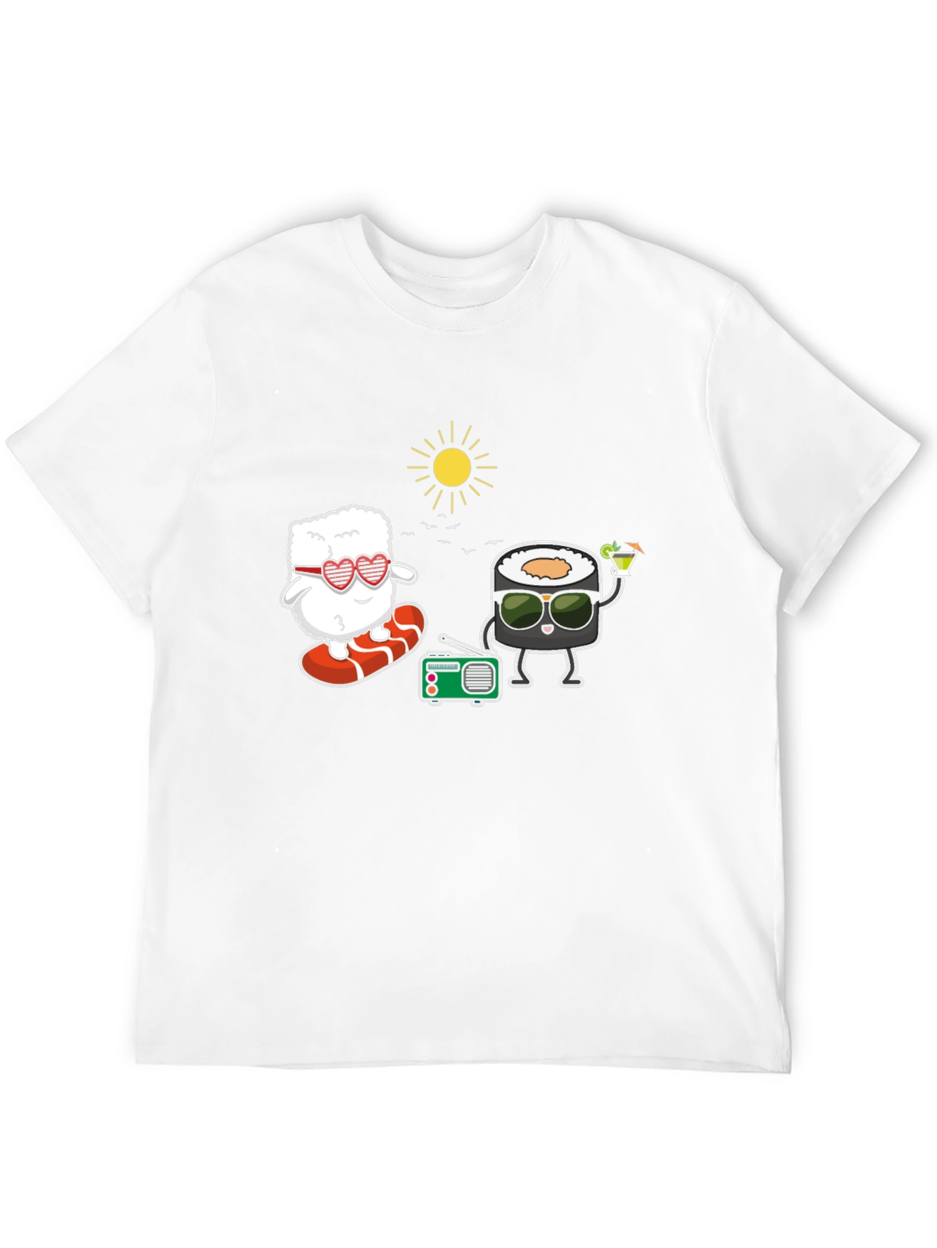 Black Sushi Fun T-Shirt - Beach Vibes view 12