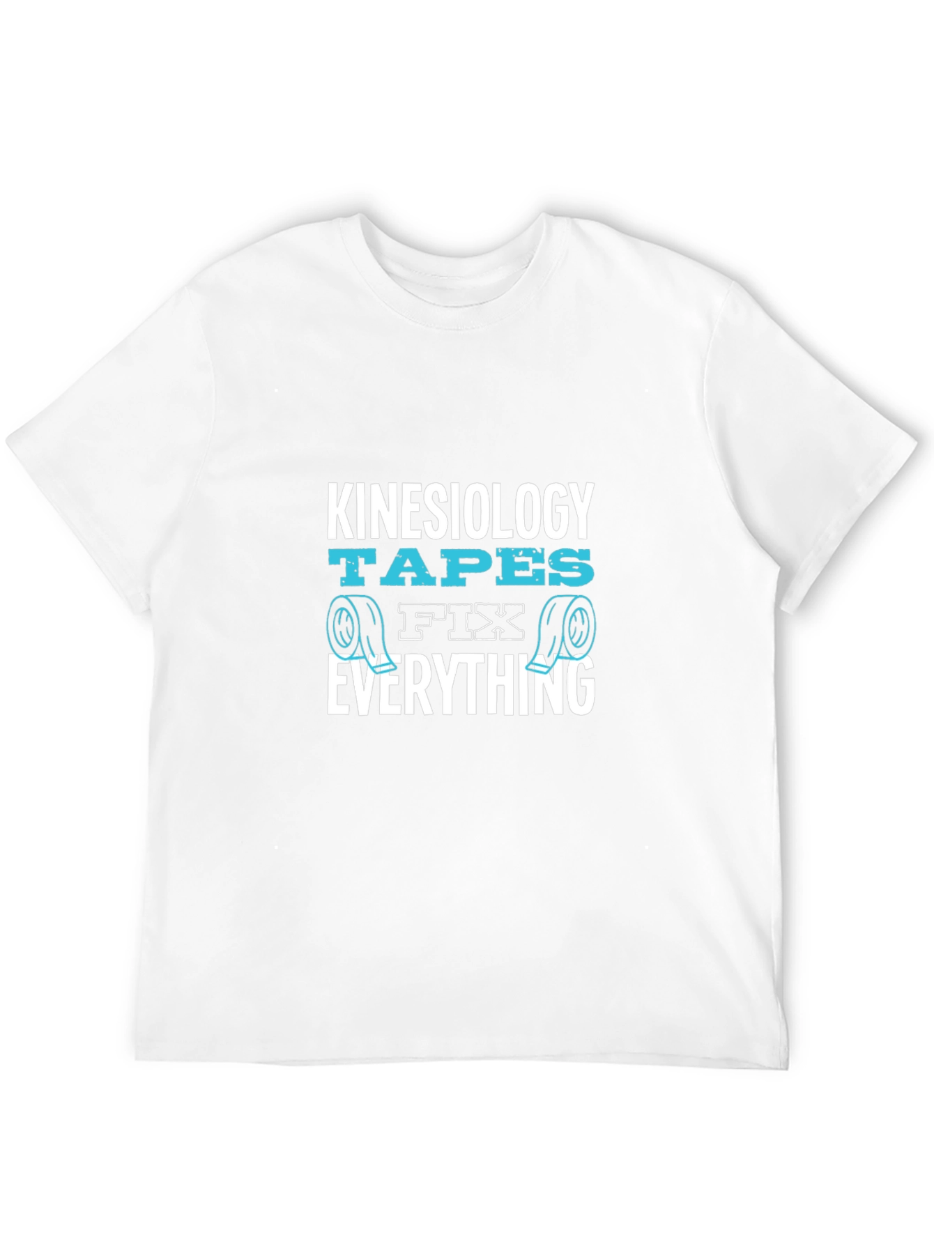 Black Kinesiology Tapes Fix Everything Black T-Shirt view 12