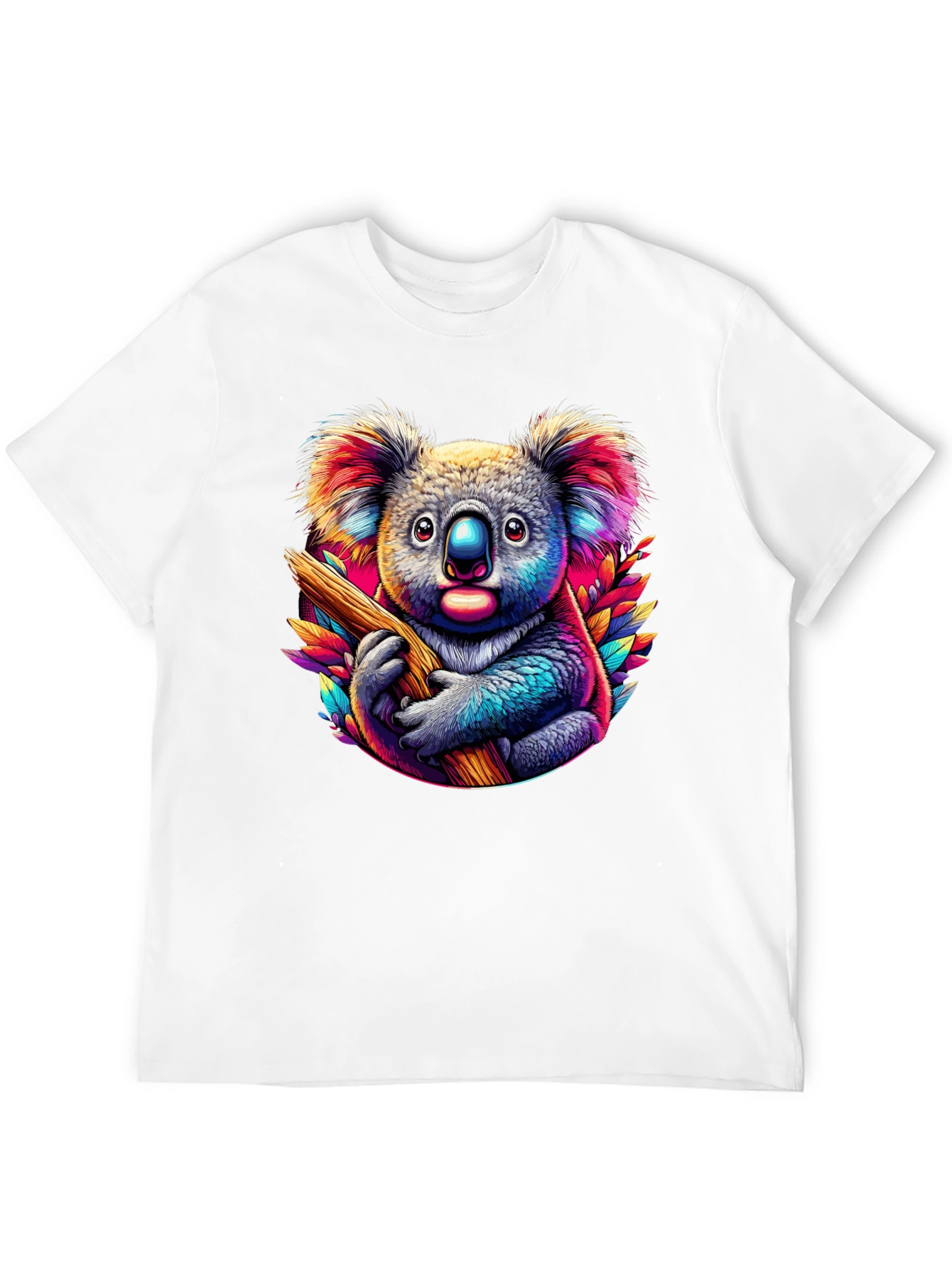 Black Koala Bear Graphic T-Shirt - Vibrant Colors view 12
