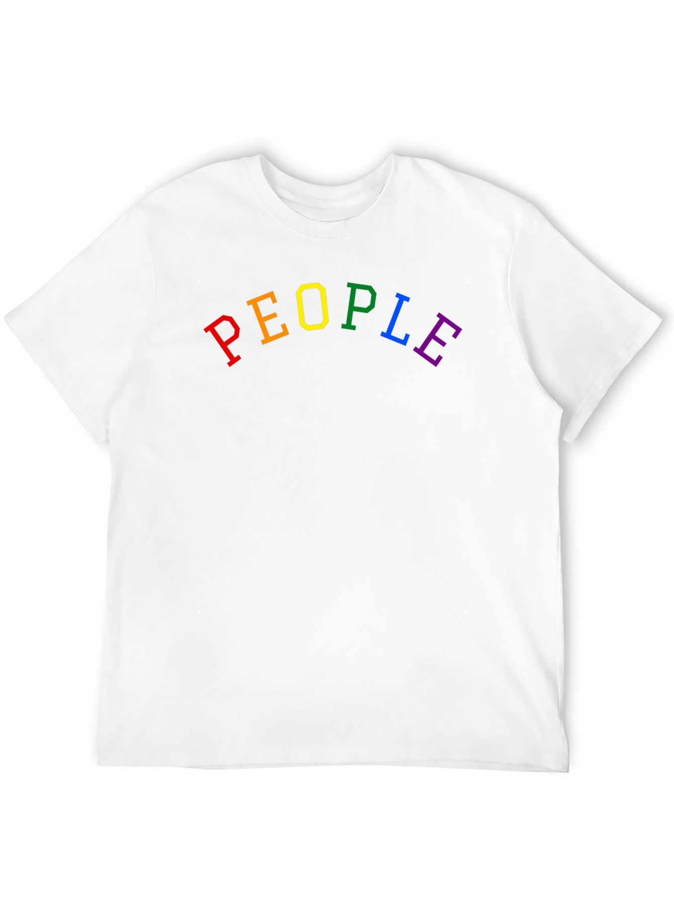 Black Rainbow PEOPLE Graphic Black T-Shirt view 12