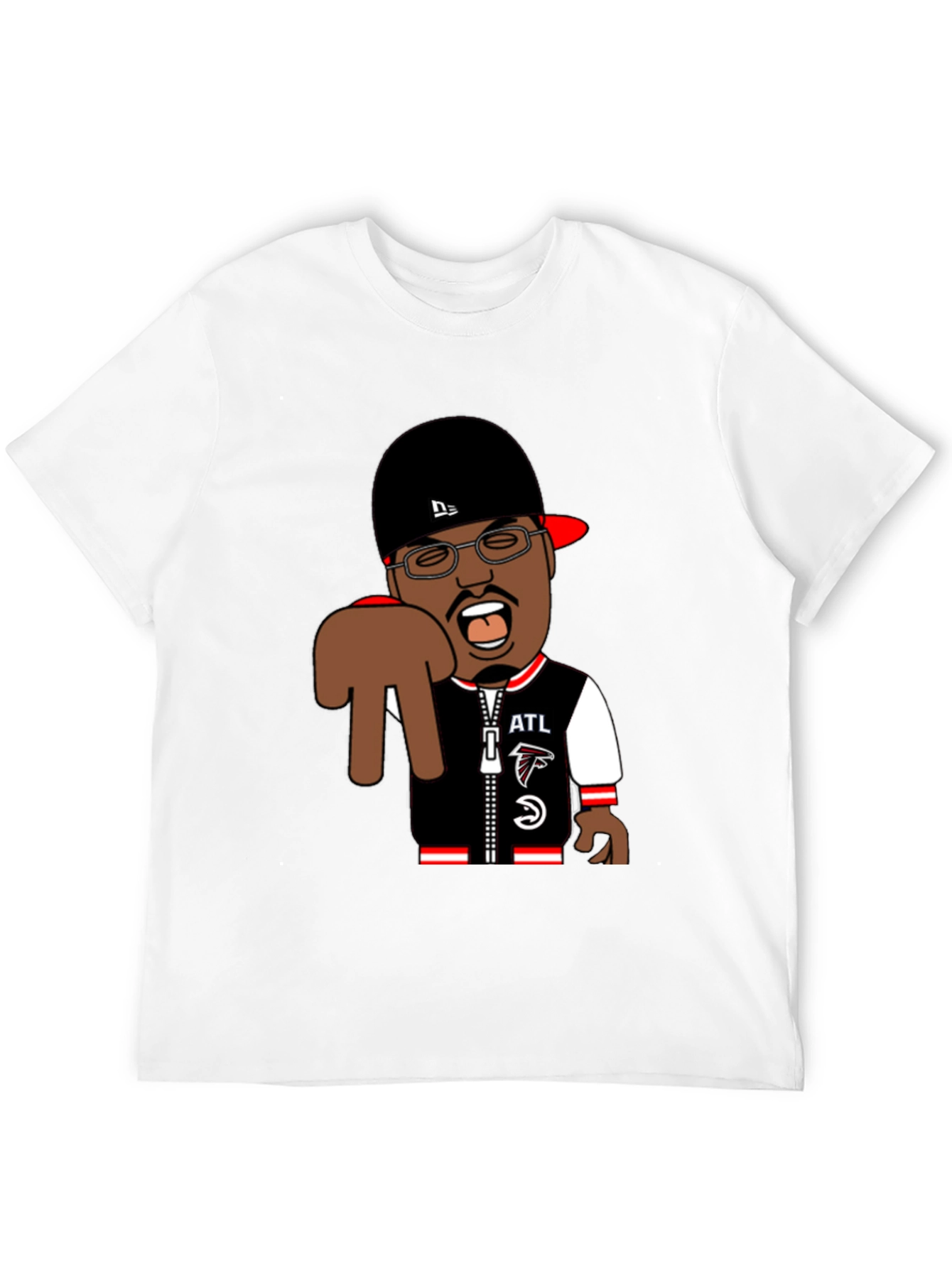 Black Cartoon Character Atlanta Falcons T-Shirt view 12