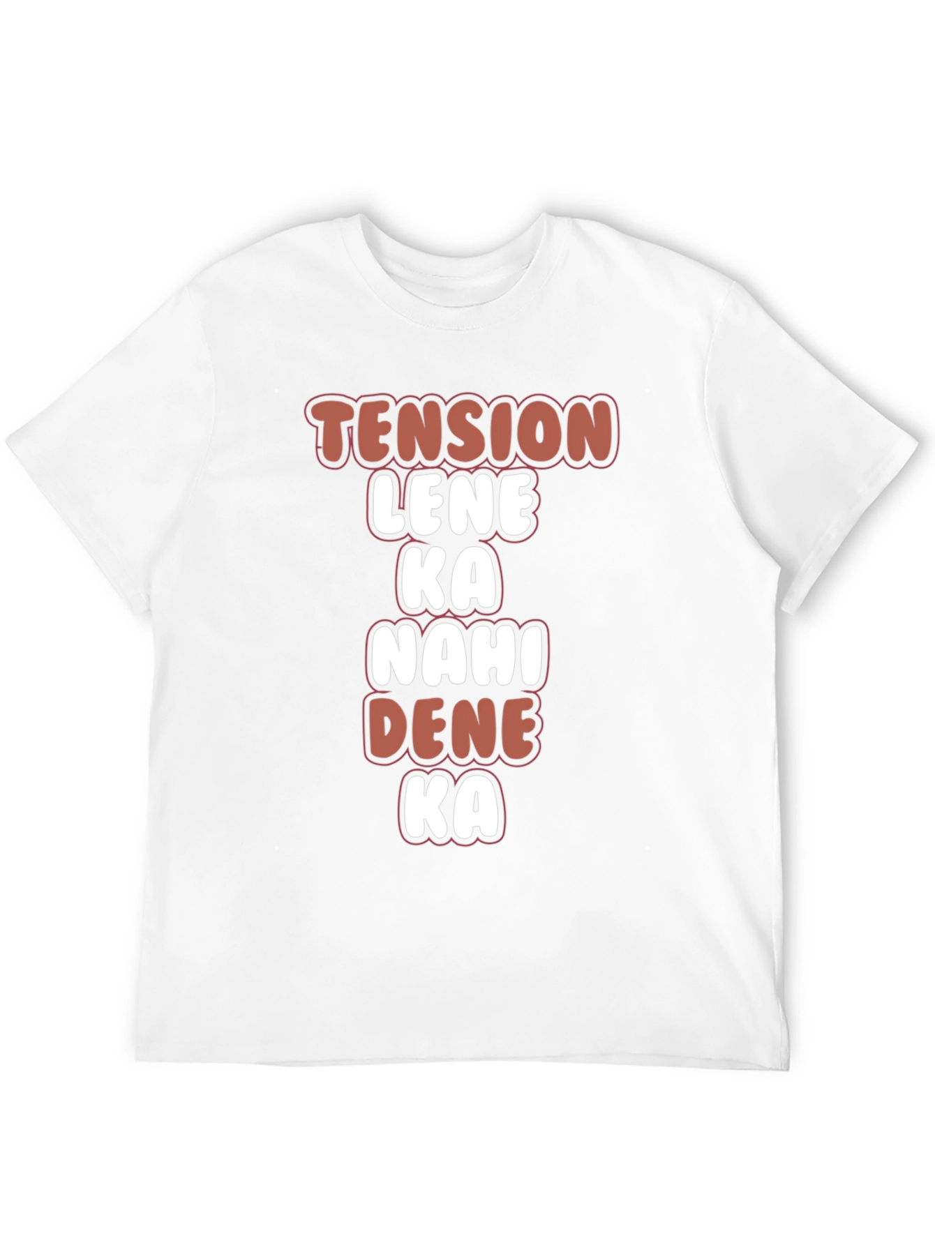 Black Tension Lene Ka Nahi Dena Ka Graphic Tee view 12