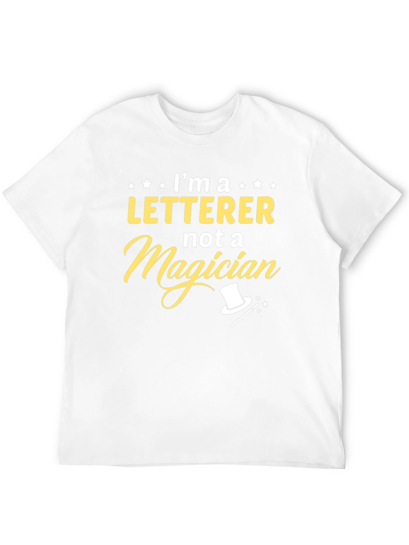 Black Letterer Not a Magician Funny Graphic T-Shirt view 12
