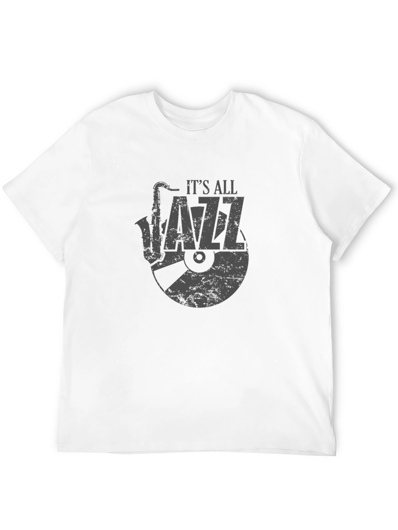 Black It's All Jazz Graphic Tee - Black Cotton T-Shirt view 12
