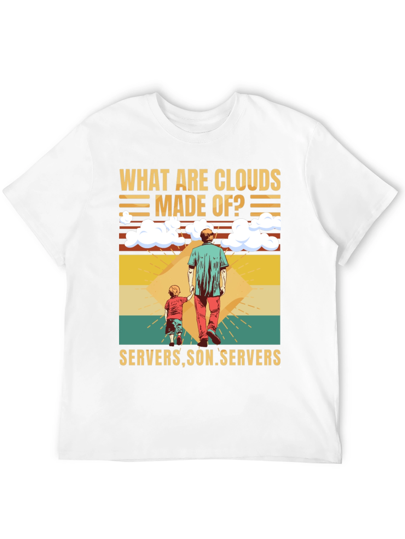 Black Cloud Made of Servers Funny T-Shirt view 12