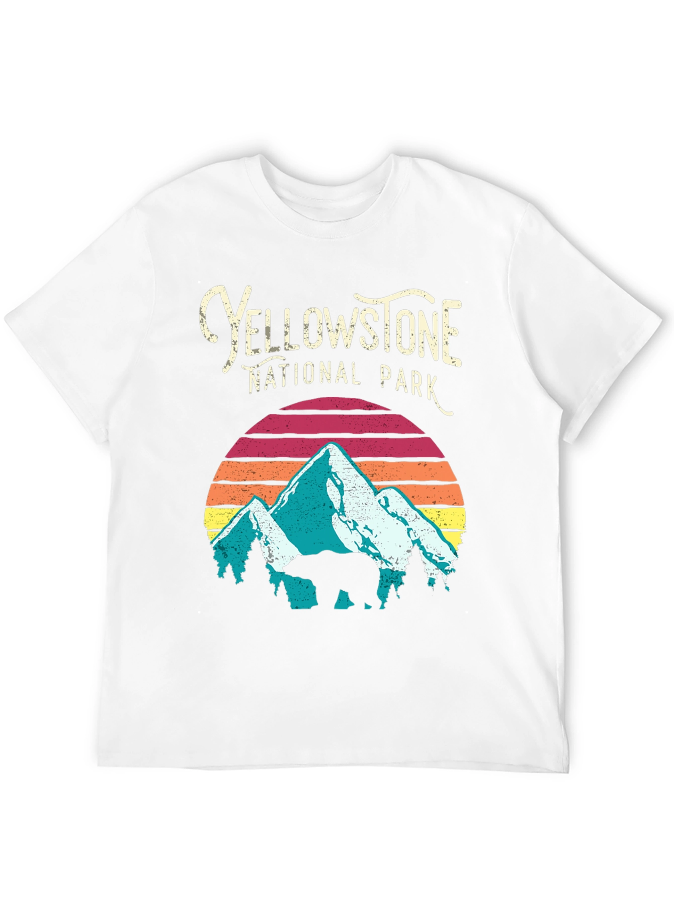 Black Yellowstone National Park Bear Graphic T-Shirt view 12