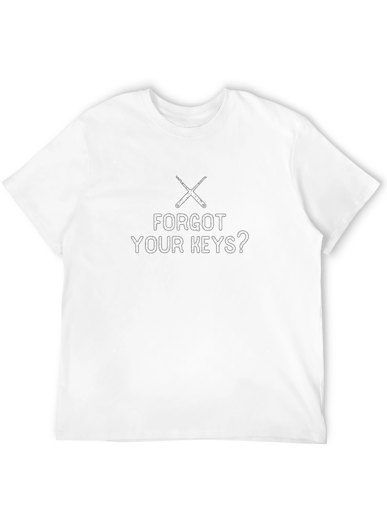 Black Forgot Your Keys? Funny Lock Pick T-Shirt view 12