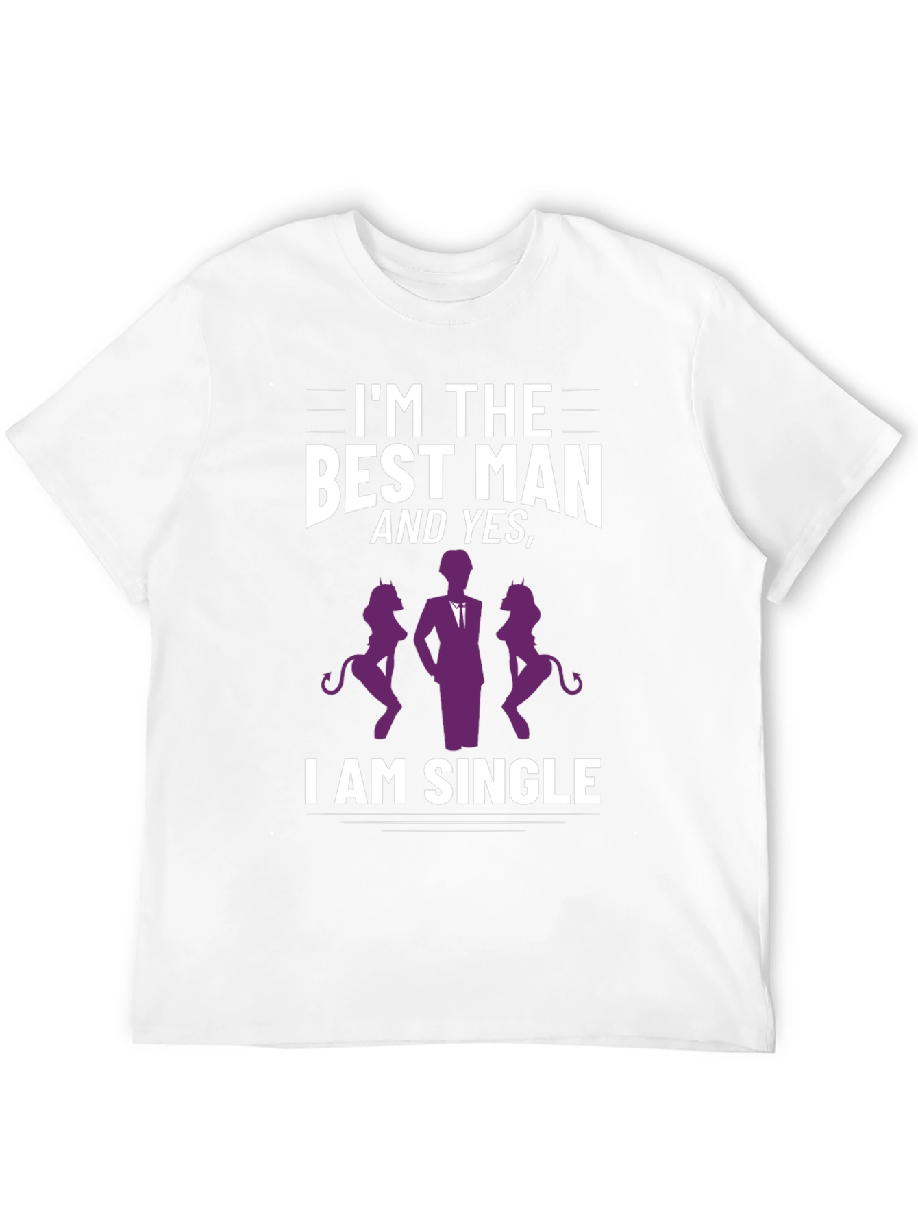 Black Best Man Single T-Shirt Funny Bachelor Party Tee view 12