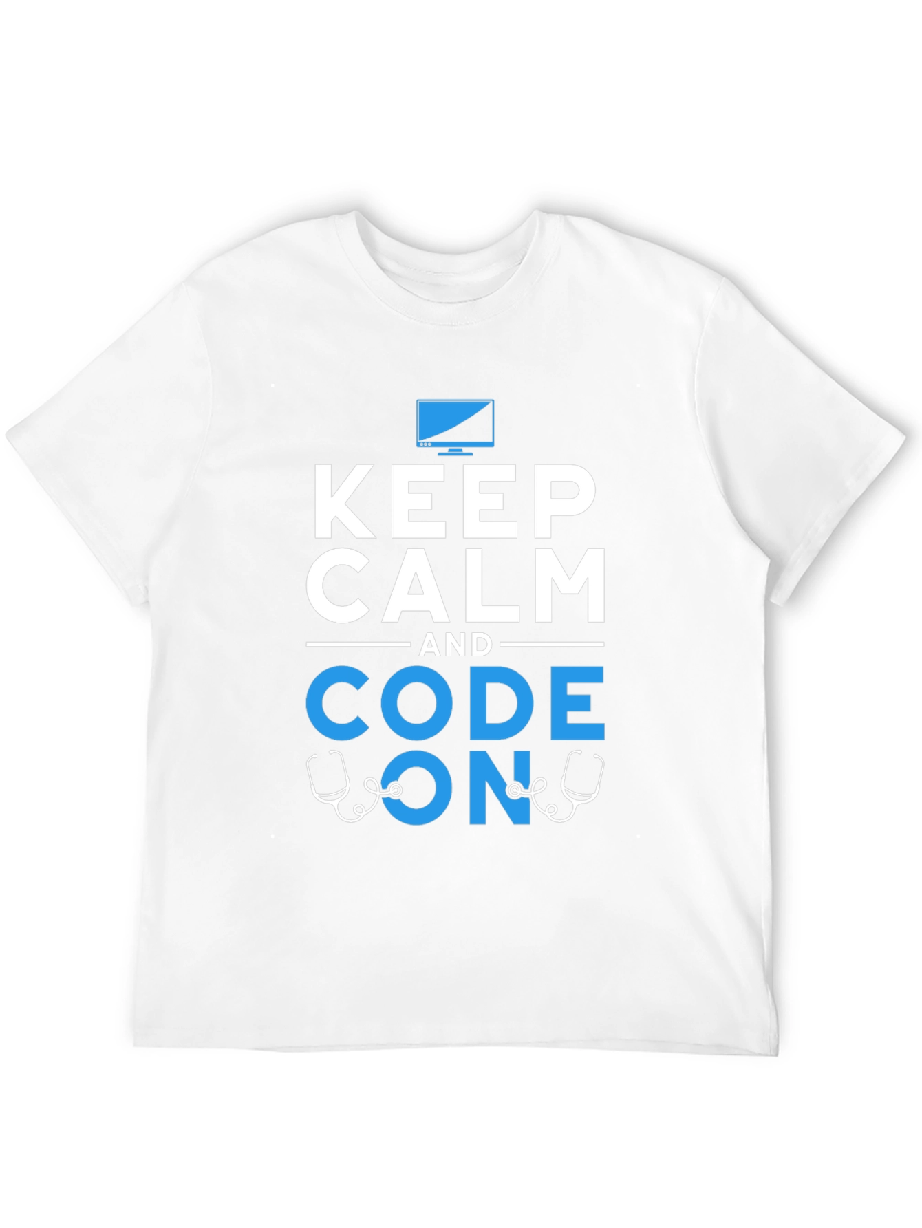 Black Keep Calm Code On Graphic T-Shirt Programmer Coder view 12