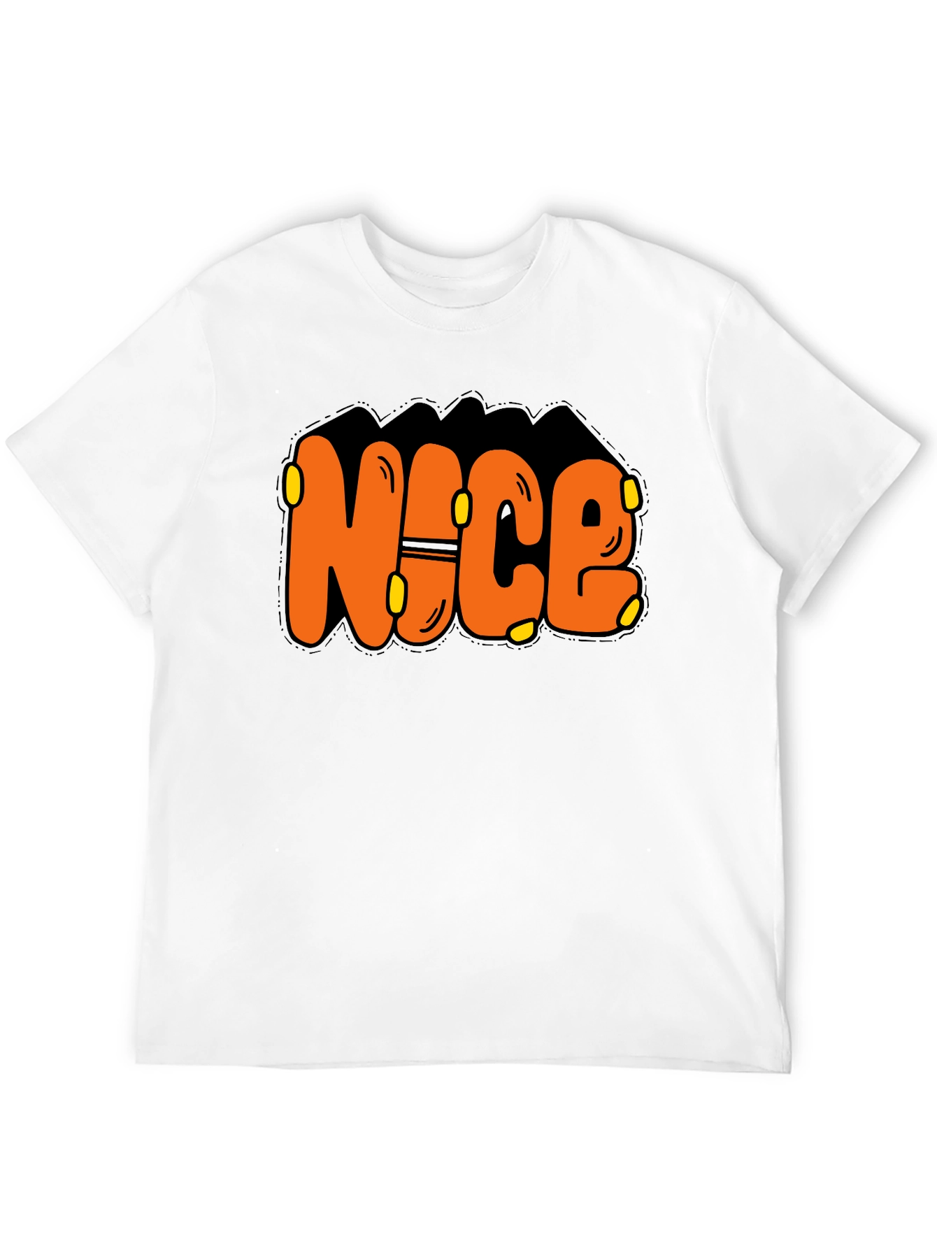 Black Nice Graphic Print T-Shirt view 12