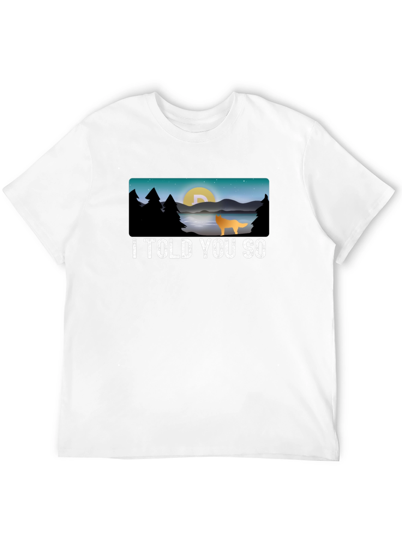 Black I Told You So Dogecoin Moon T-Shirt view 12