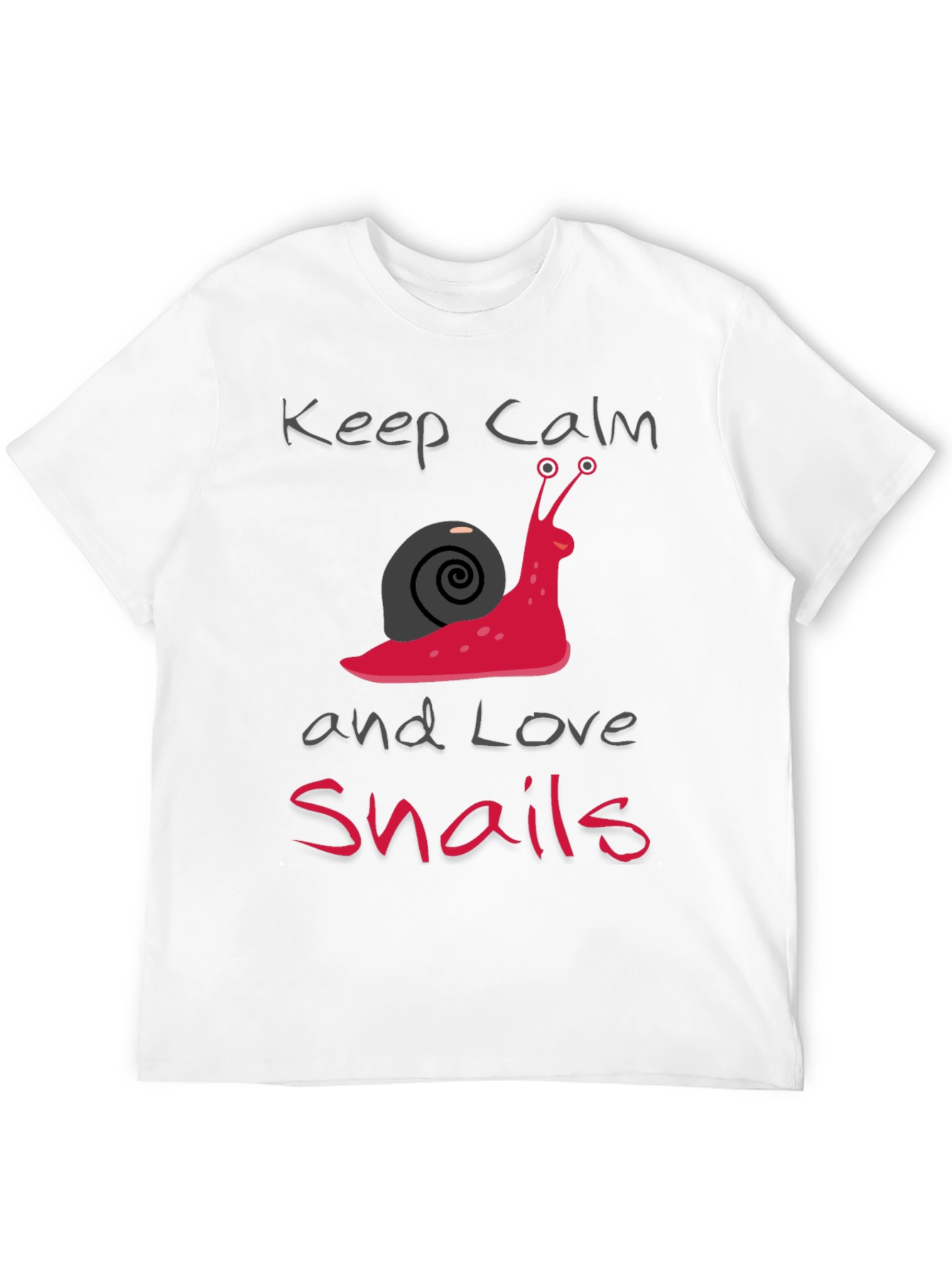 Black Keep Calm and Love Snails Black T-Shirt view 12