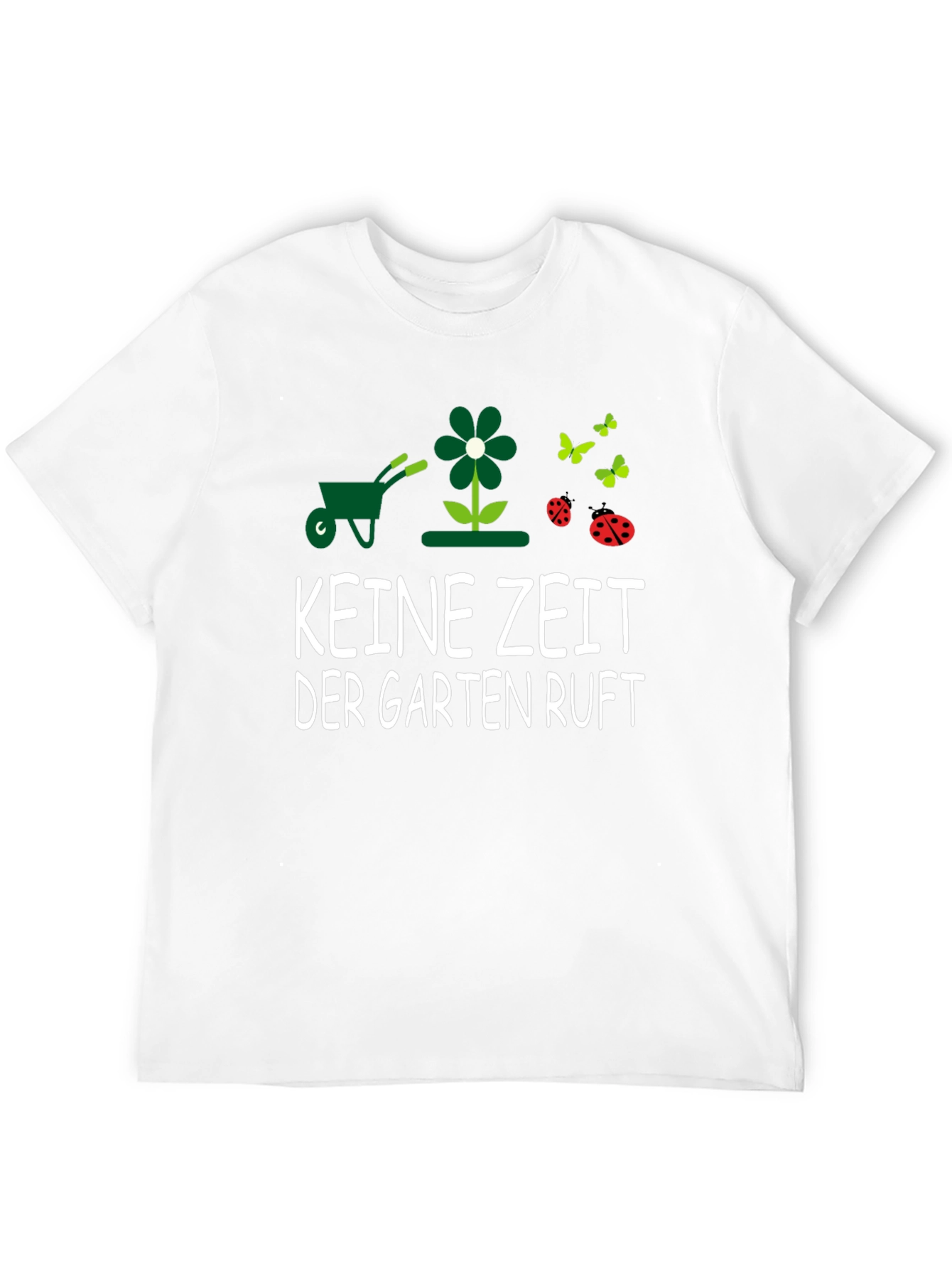 Black Gardening T-Shirt - KEINE ZEIT DER GARTEN RUFT - Garden Lover Tee view 12