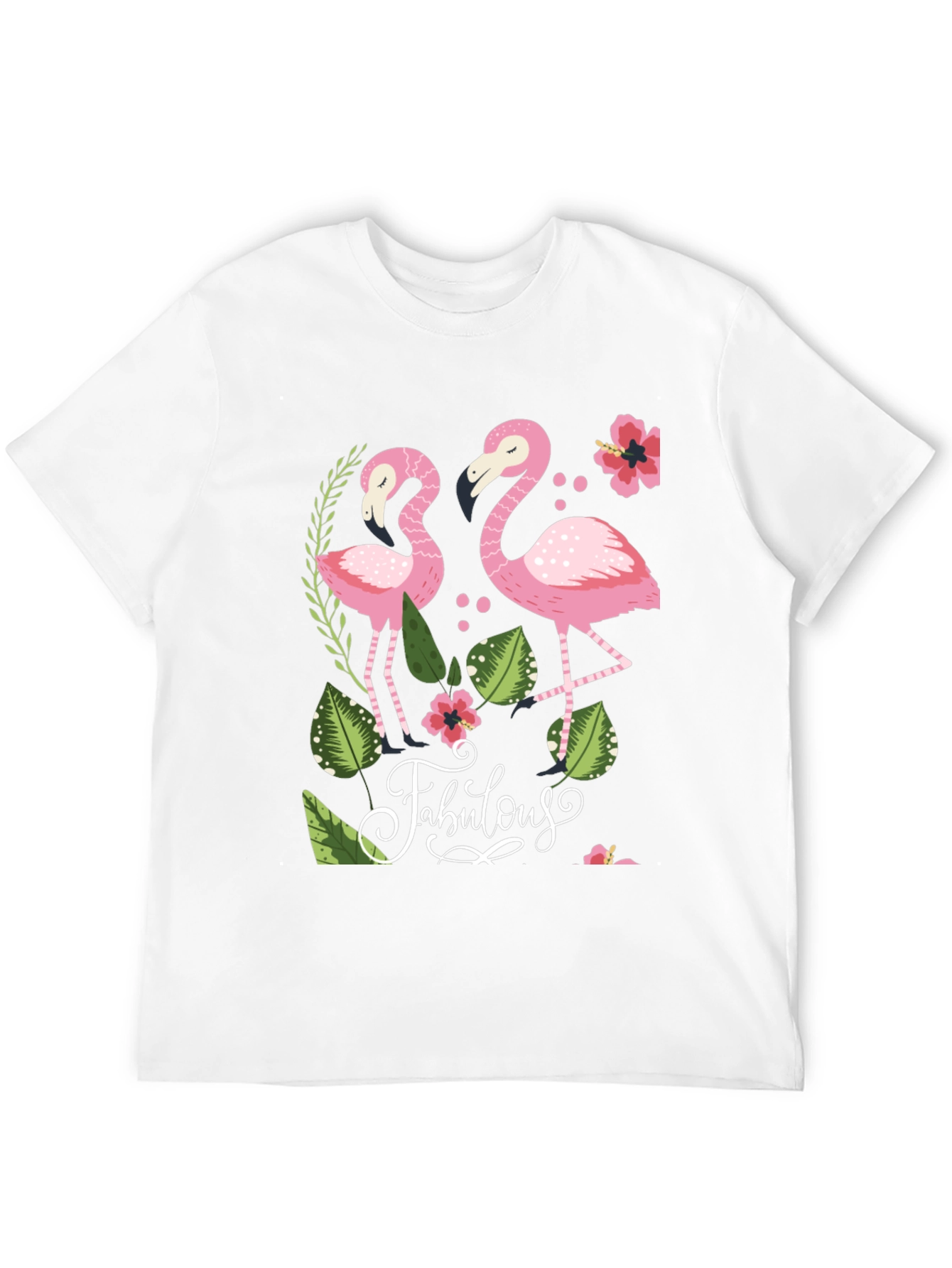 Black Fabulous Flamingo Graphic T-Shirt view 12