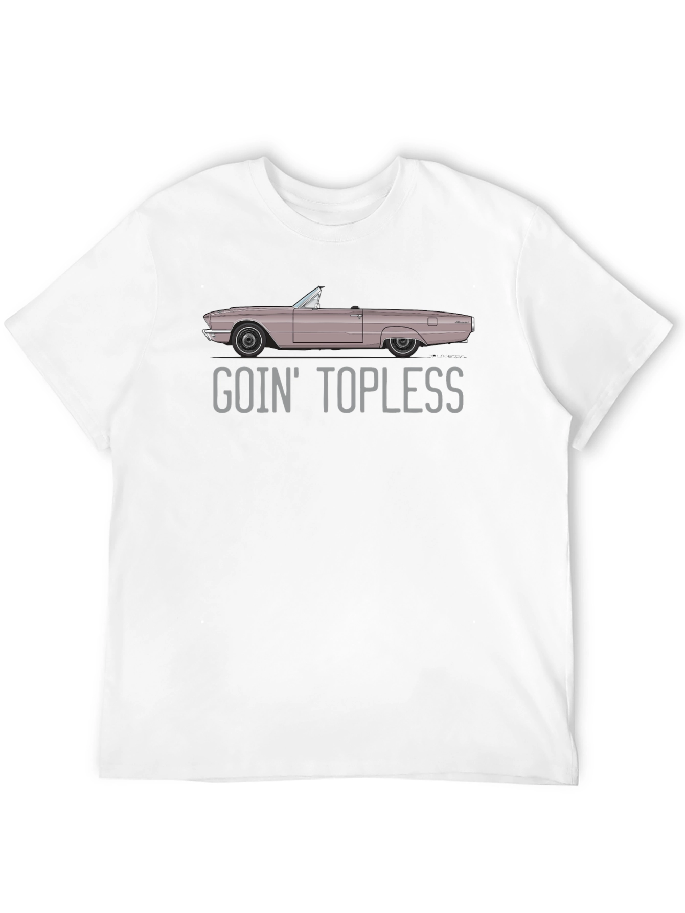 Black Goin' Topless Convertible Car Graphic Tee view 12