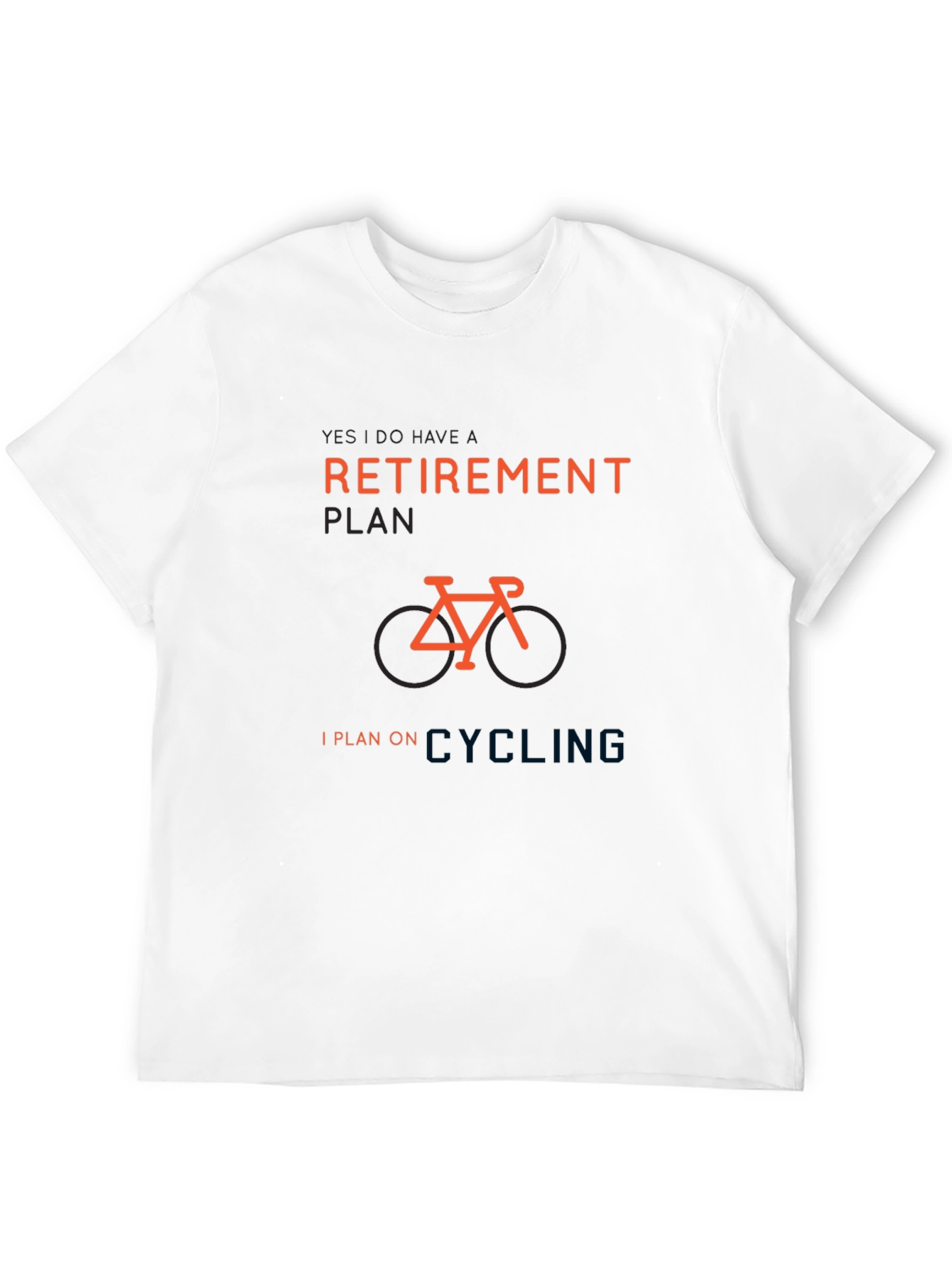 Black Retirement Plan Cycling T-Shirt view 12