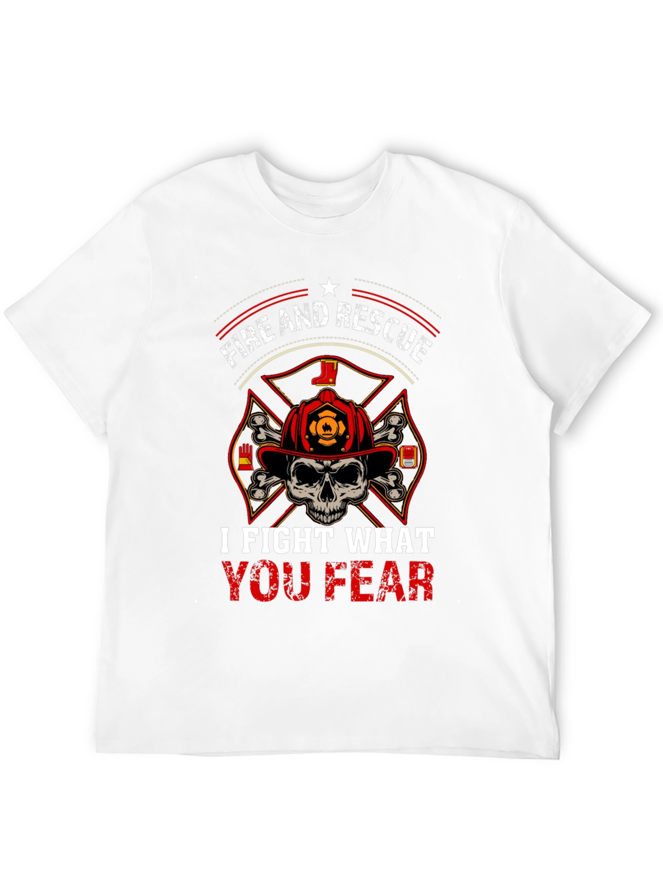 Black Fire and Rescue T-Shirt - I Fight What You Fear view 12