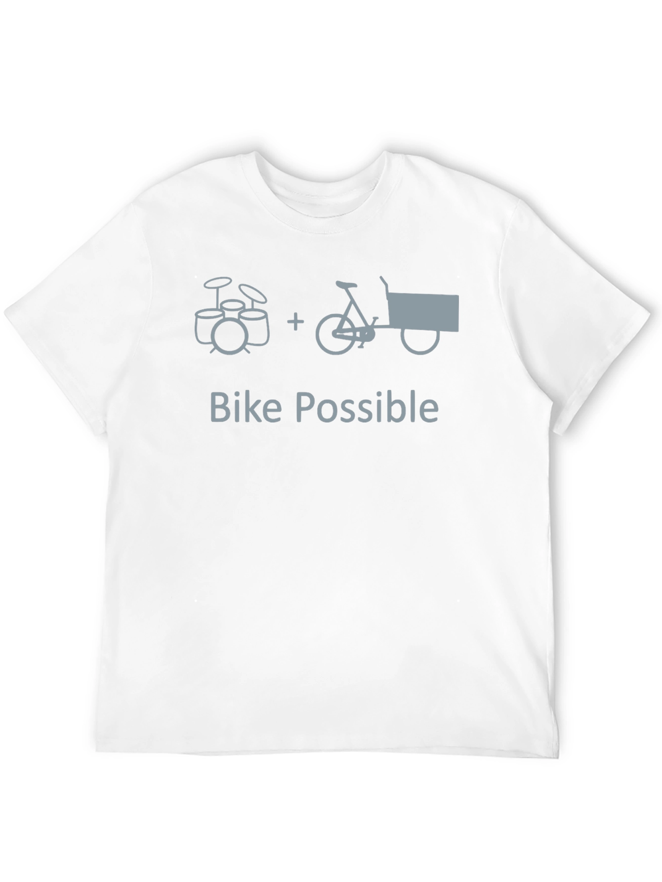 Black Drum Kit + Bike = Bike Possible Graphic Tee view 12