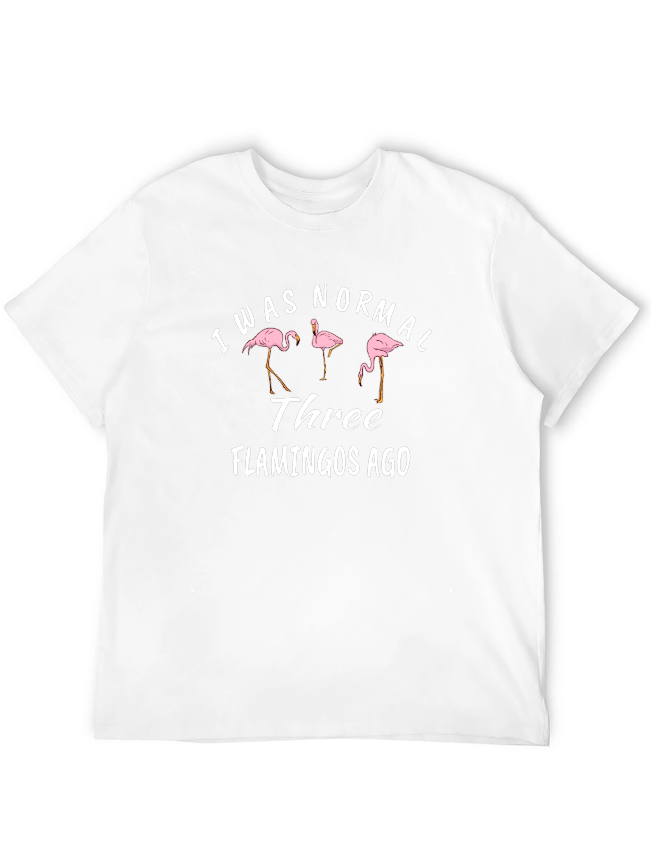 Black I Was Normal Three Flamingos Ago T-Shirt view 12