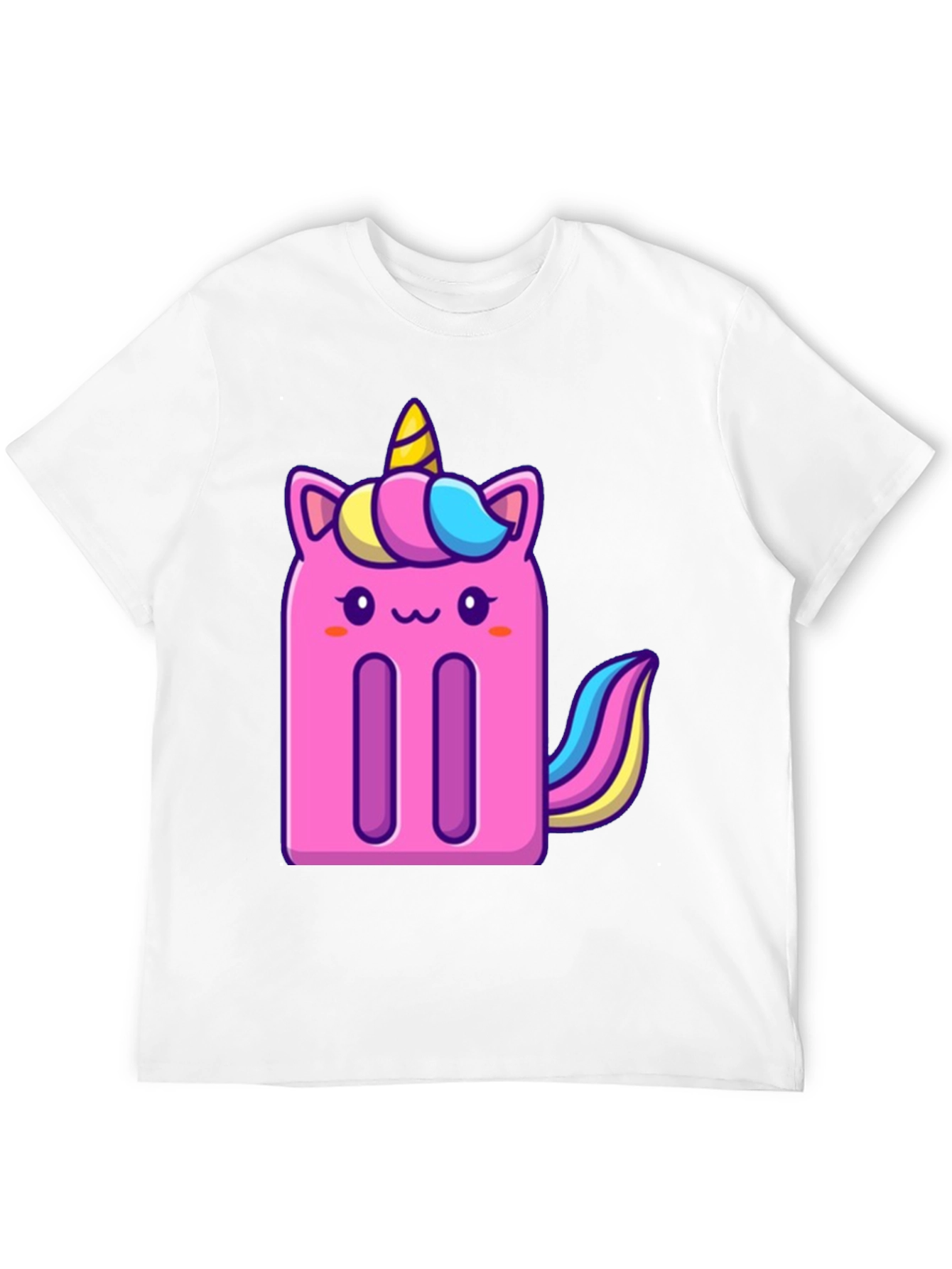 Black Unicorn Popsicle Graphic Tee - Black Cotton Blend T-Shirt view 12