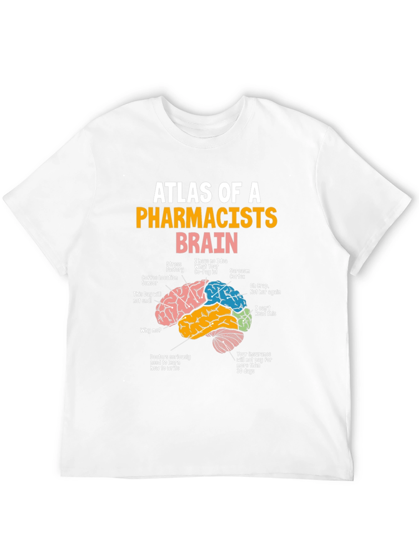 Black Pharmacist Brain Atlas Graphic Tee - Funny Gift view 12
