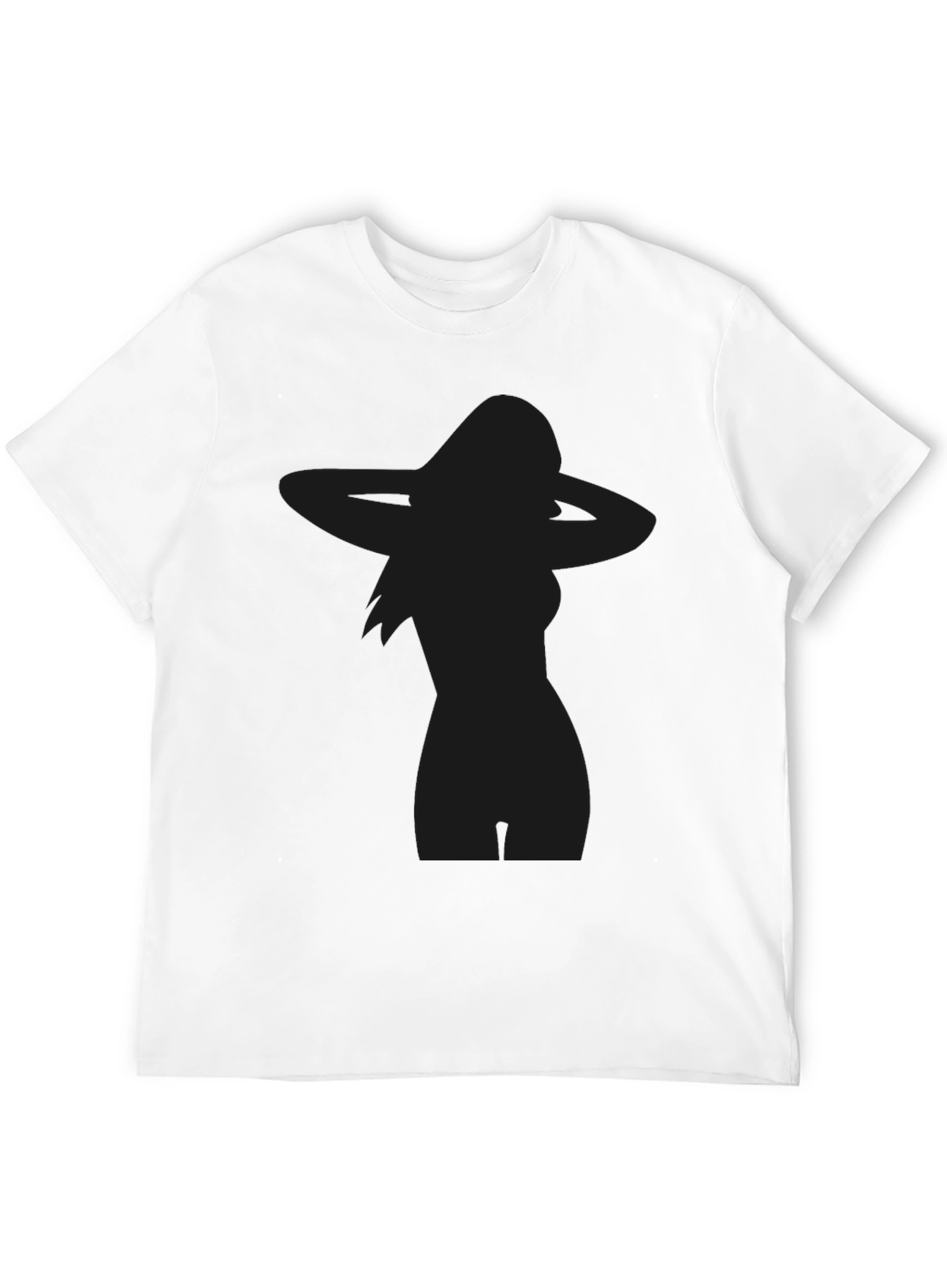 Black Silhouette Tee - Sexy Woman Print view 12