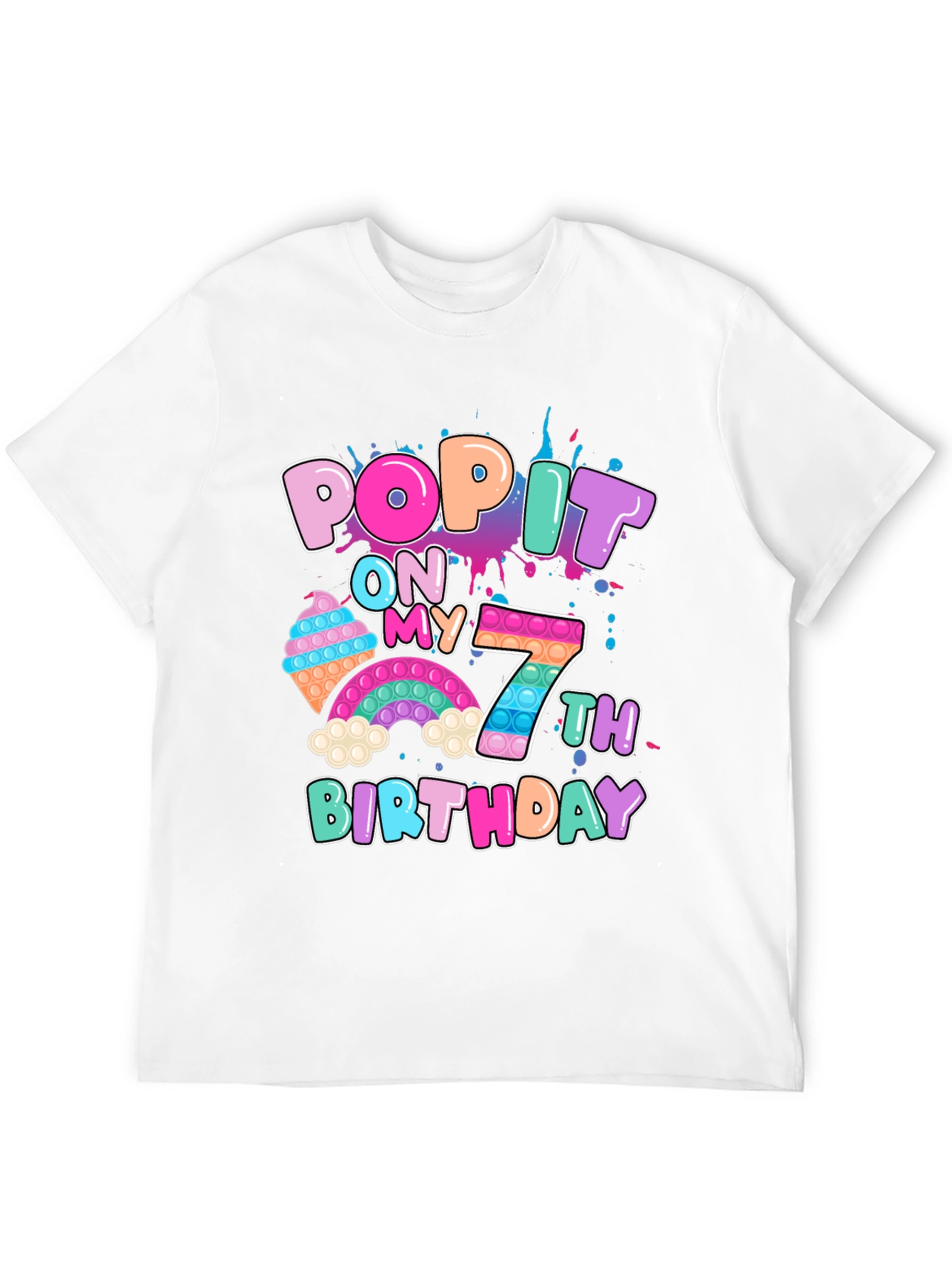 Black Pop It On My 7th Birthday T-Shirt view 12