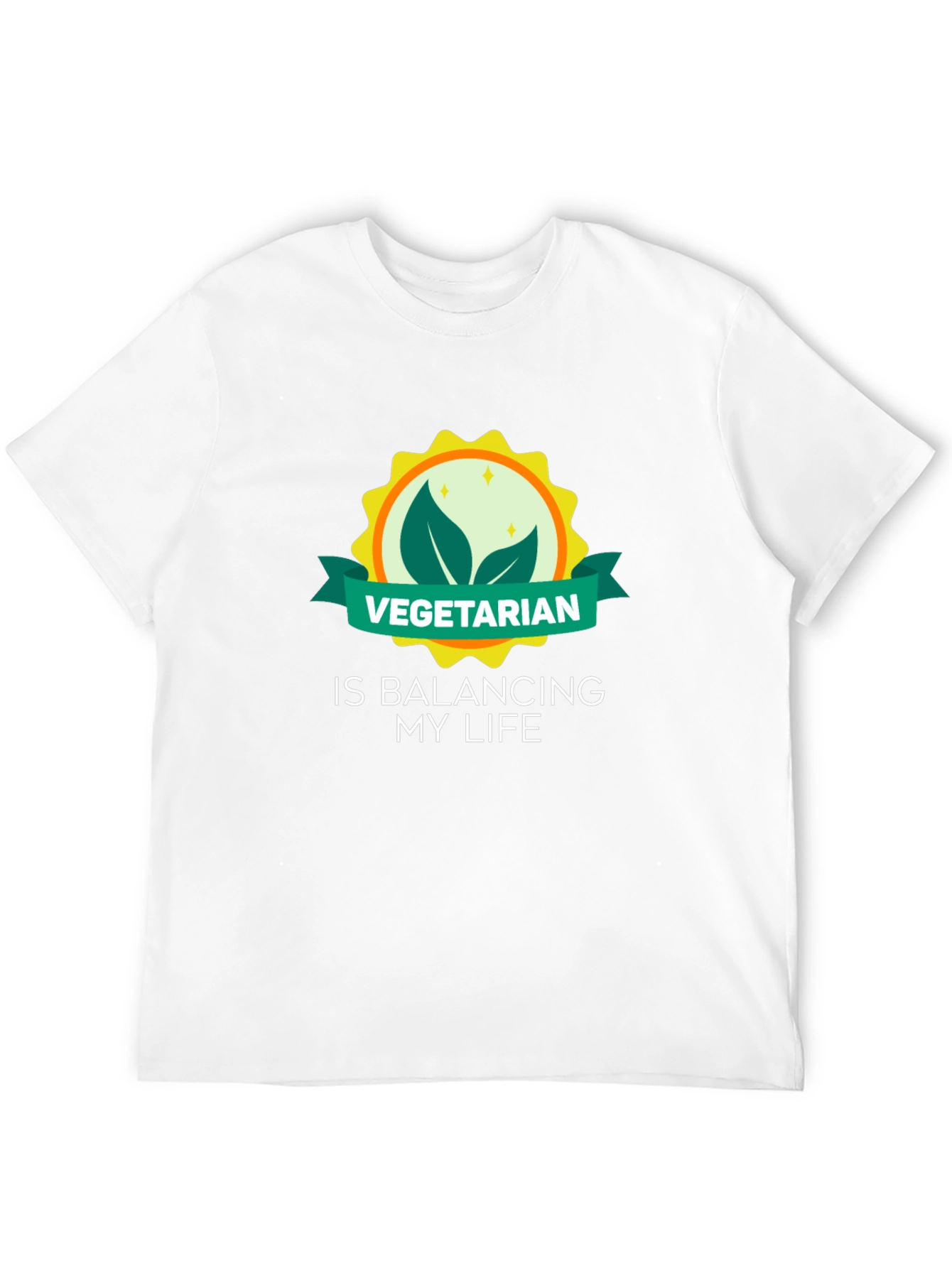 Black Vegetarian Lifestyle Graphic Tee - Balancing My Life view 12