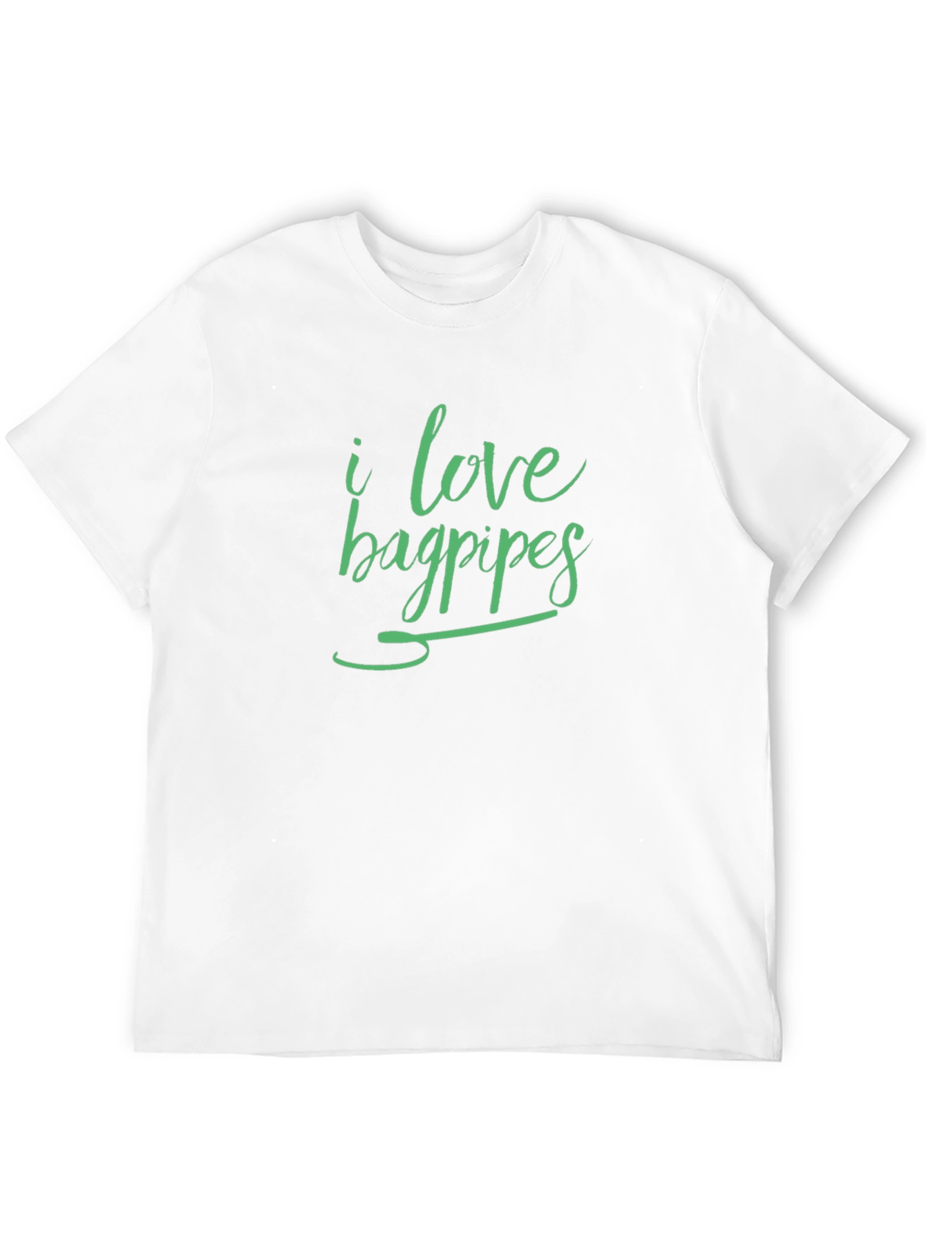 Black I Love Bagpipes Black T-Shirt view 12