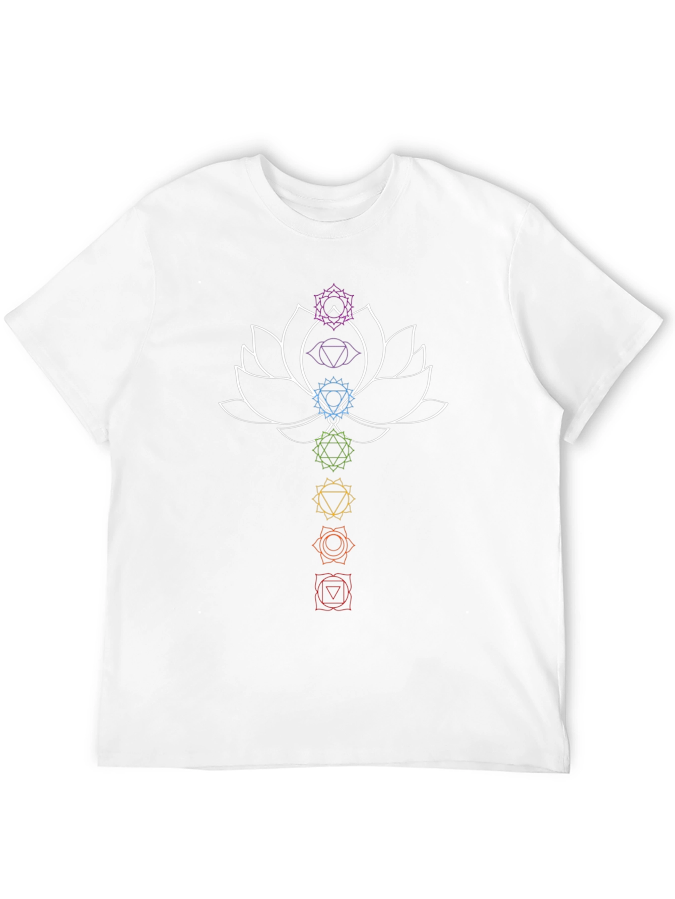 Black Chakra Lotus Graphic T-Shirt - Spiritual Design view 12