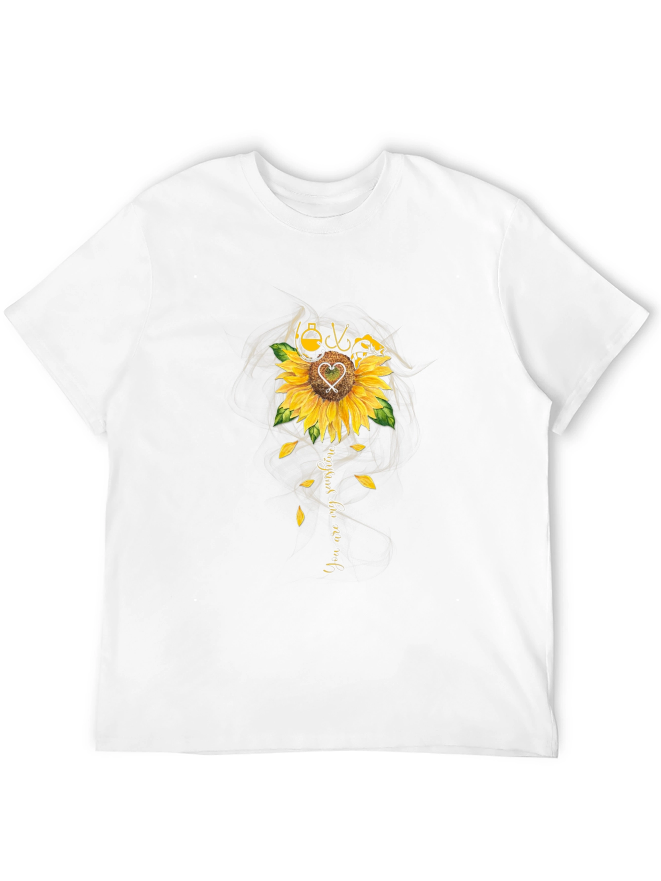 Black Fishing Sunflower Graphic T-Shirt - Black view 12