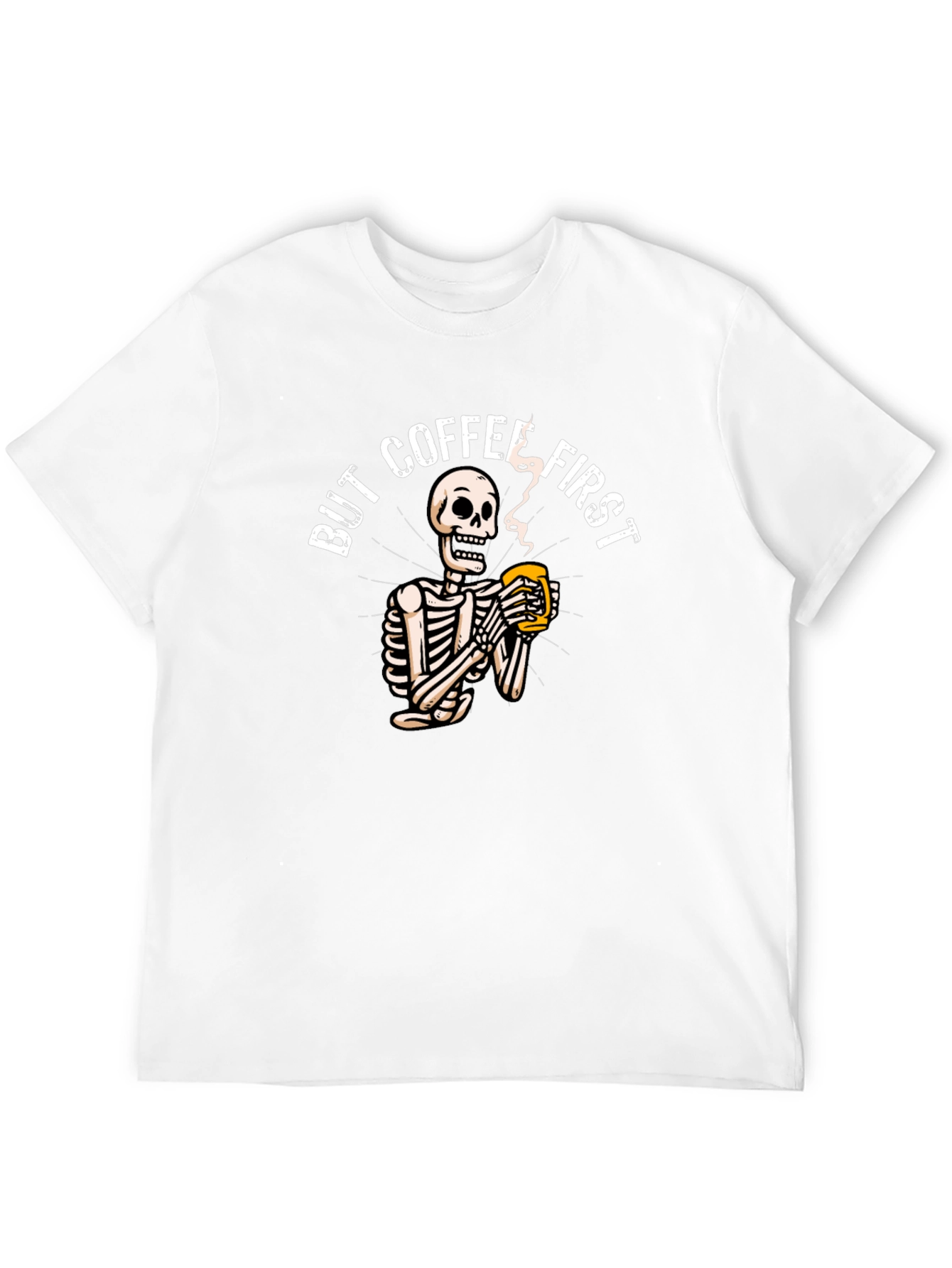 Black But Coffee First Skeleton Graphic Tee view 12