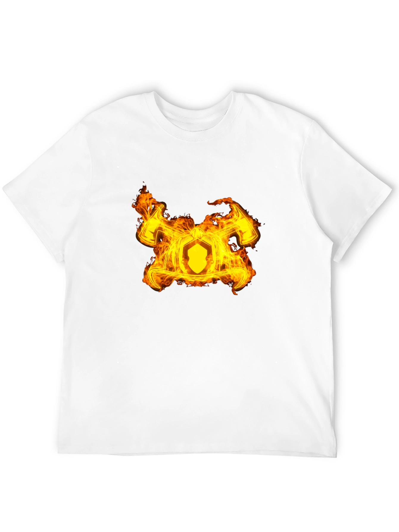 Fiery Firefighter Maltese Cross Black T-Shirt - 12